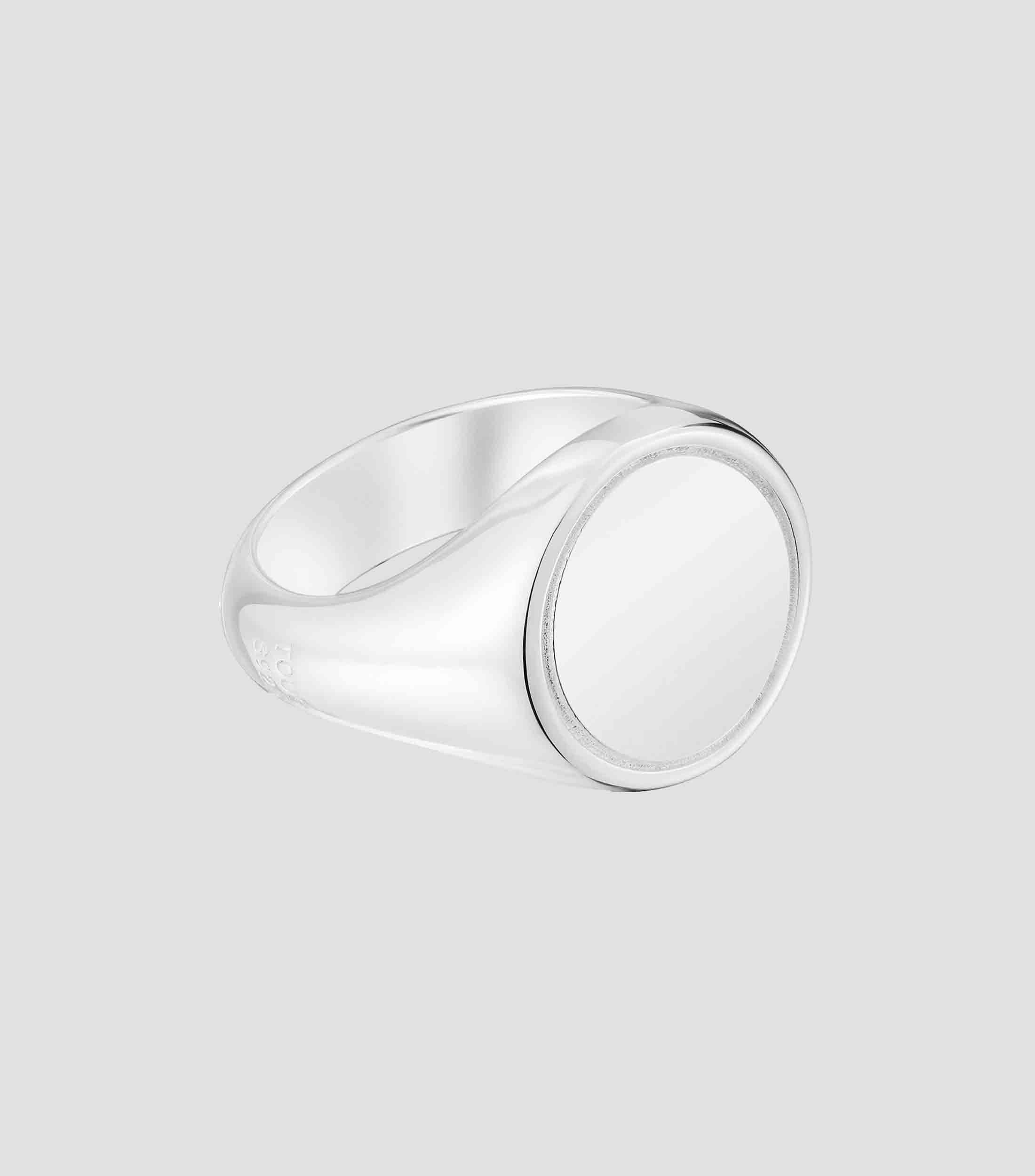 Anillo en plata liso Mujer