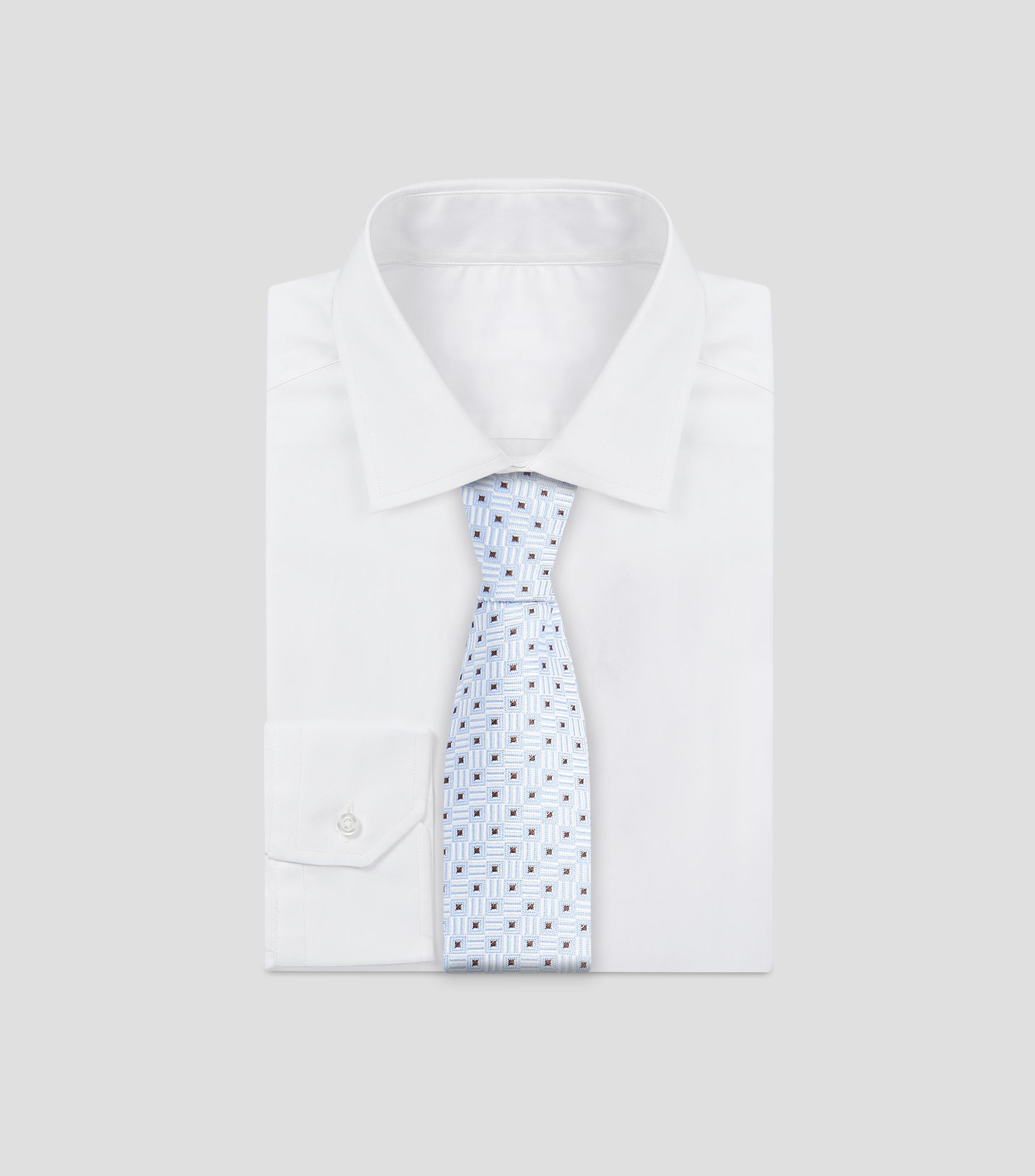 Corbata ancha en seda con jacquard
