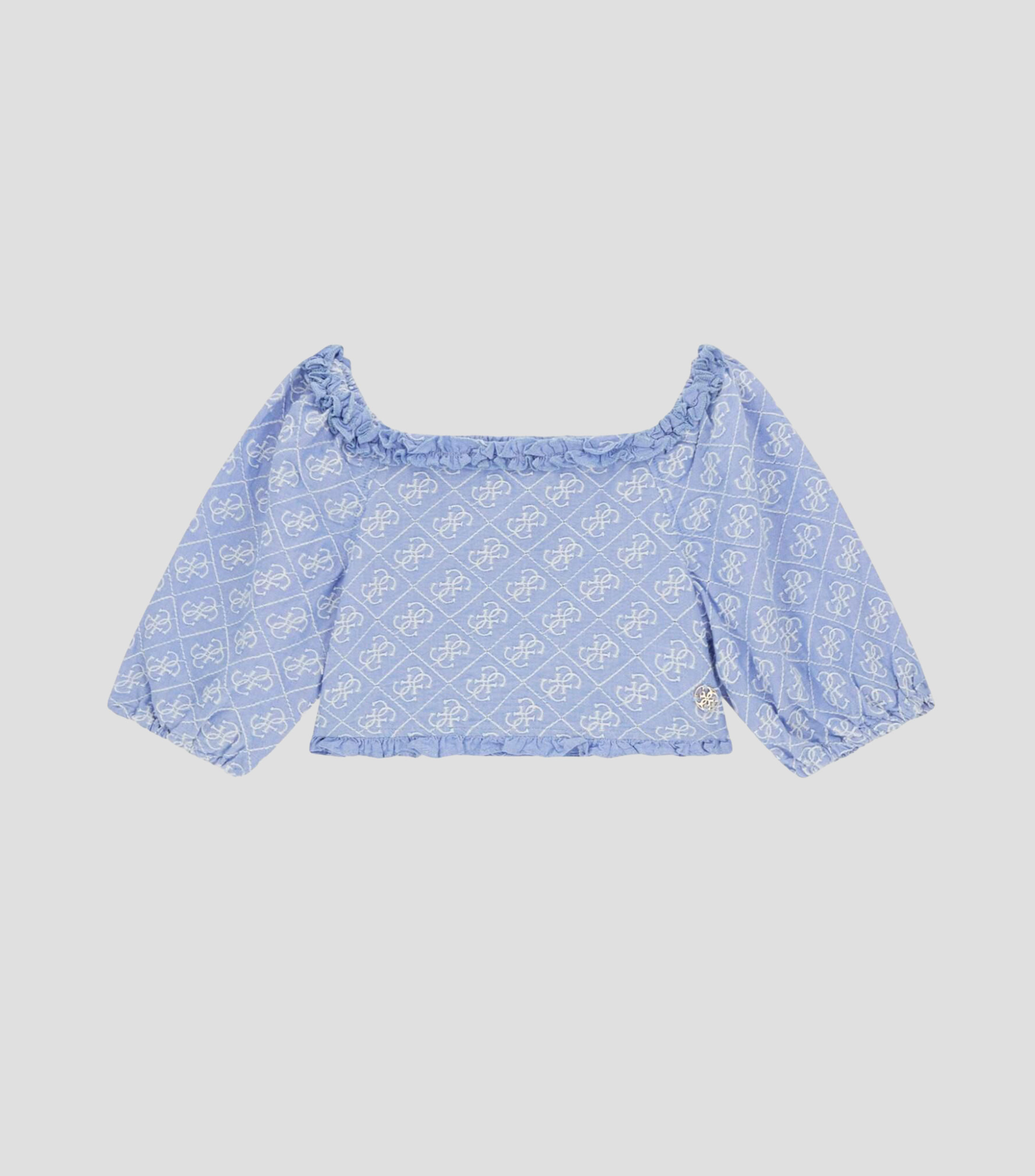 Blusa con diseño fantasía monogram y manga larga Niña