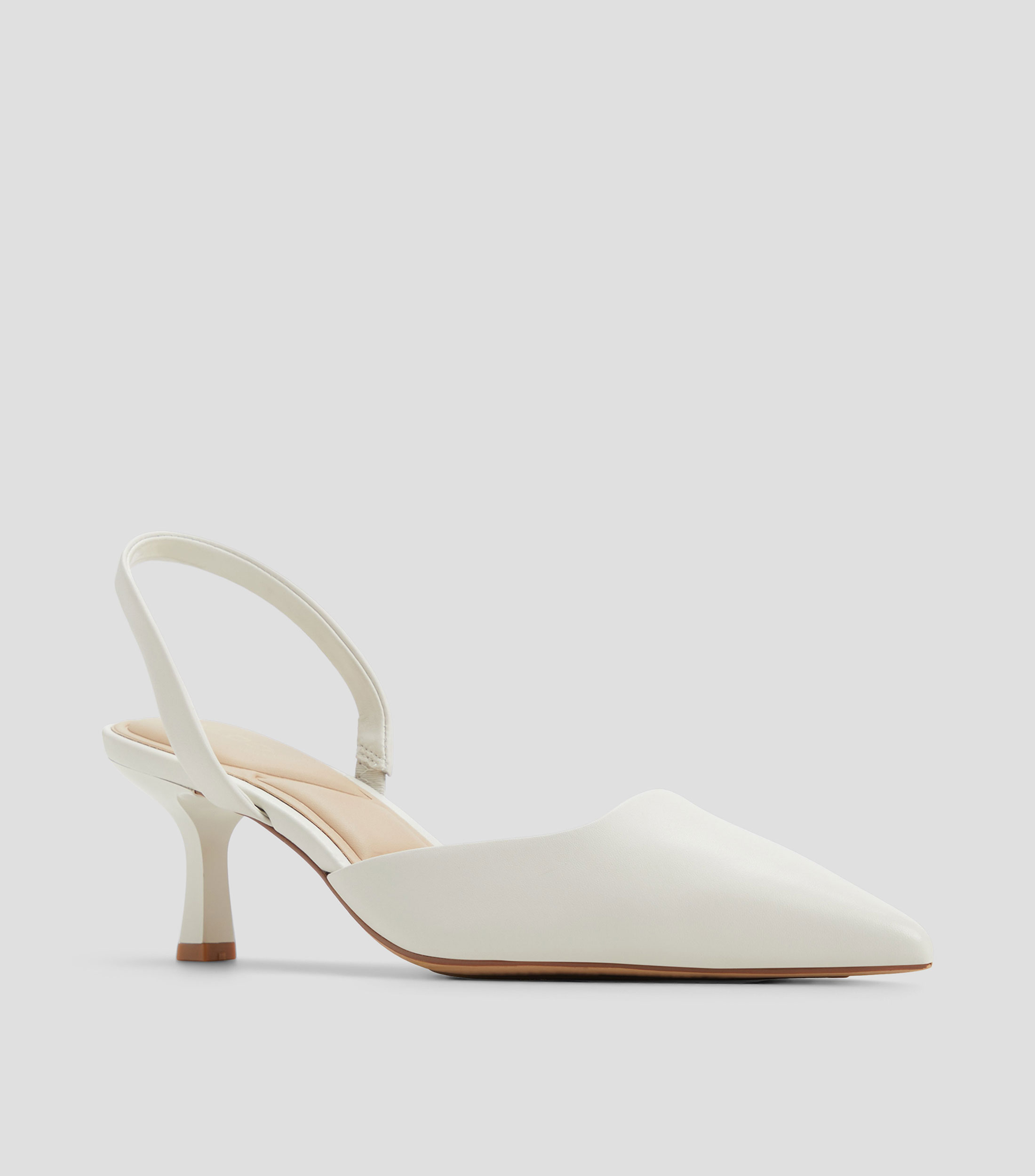 Zapatillas slingback con tacón medio cuadrado Mujer