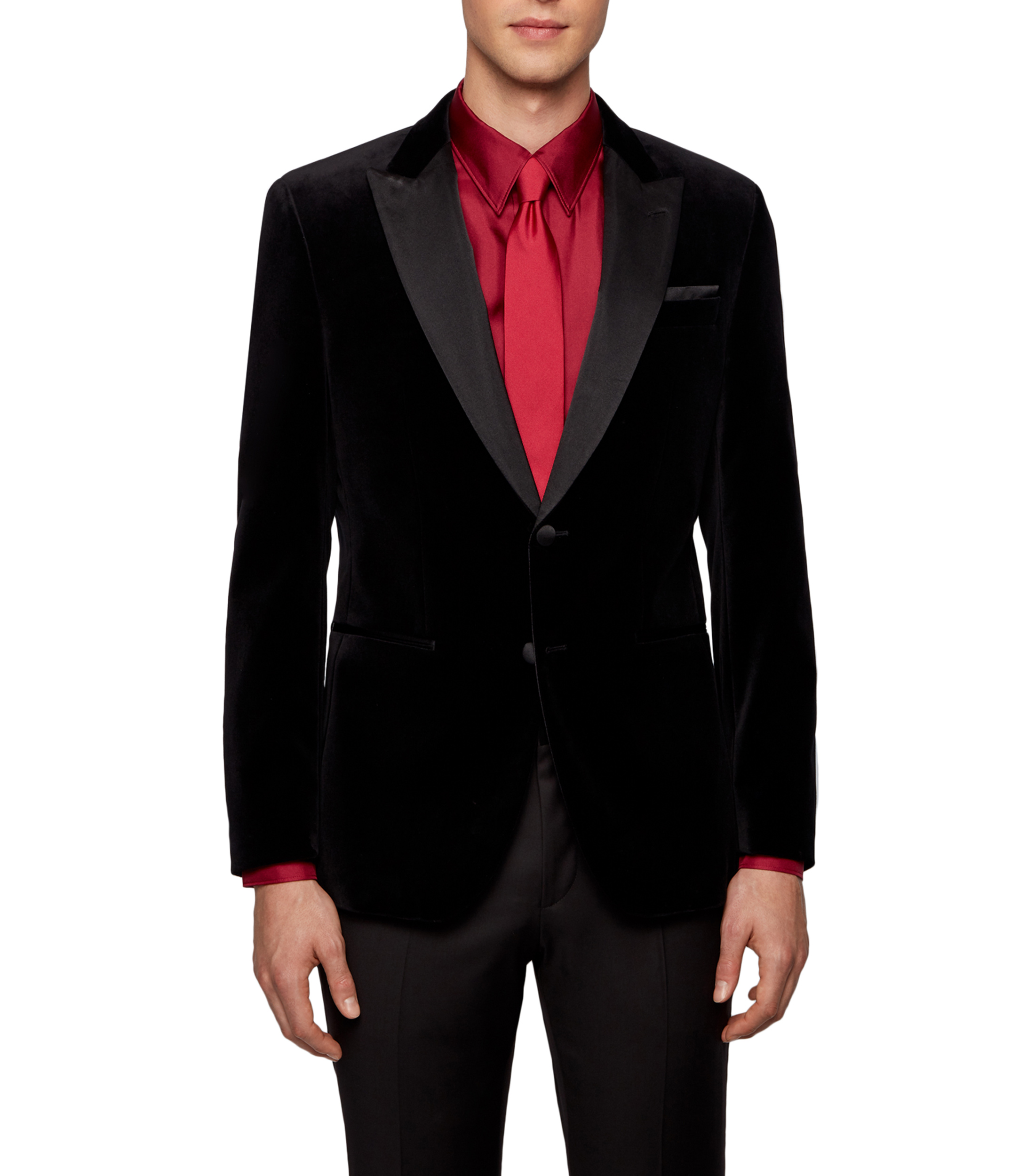 Boss Saco de smoking slim fit de terciopelo con ribetes de seda Hombre - El  Palacio de Hierro
