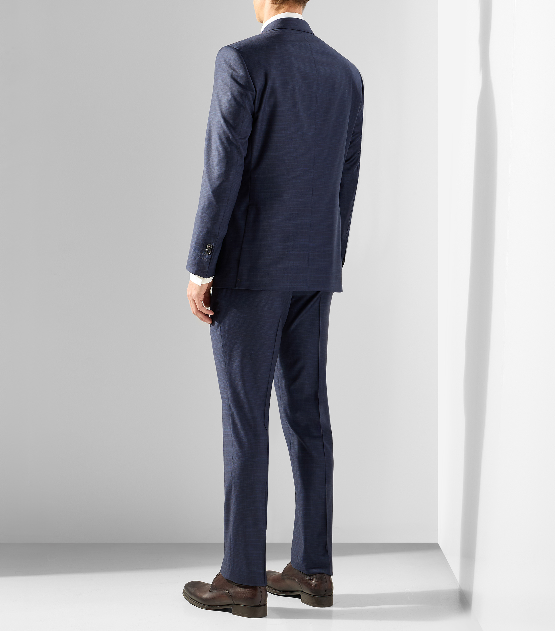 Traje de lana corte regular fantasía Hombre