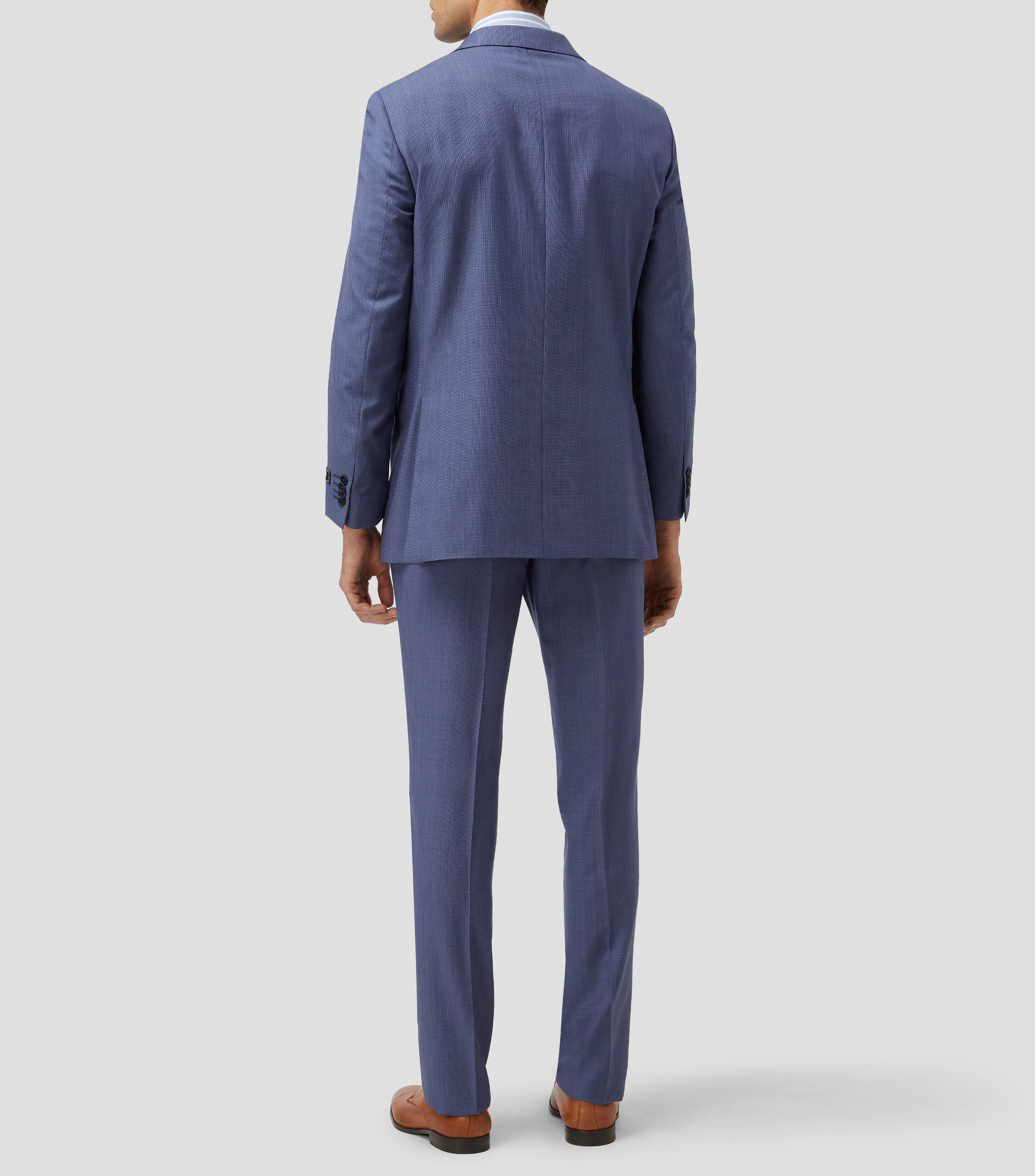Traje de corte regular con microdiseño Hombre