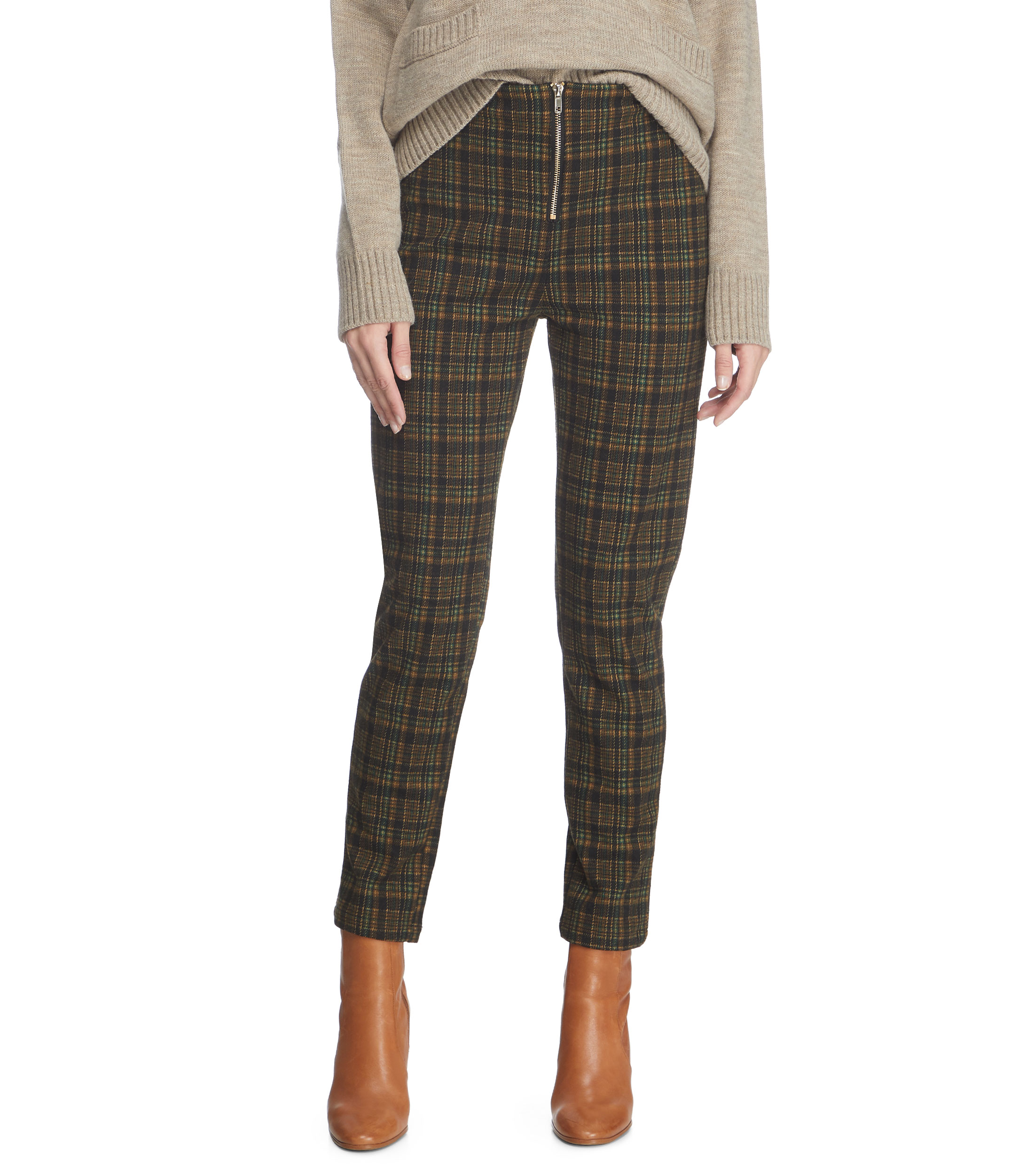 Costume 2 Pièces Peck & Peck - Veste Damas Et Pantalon Crop Vert - Taille 8/4