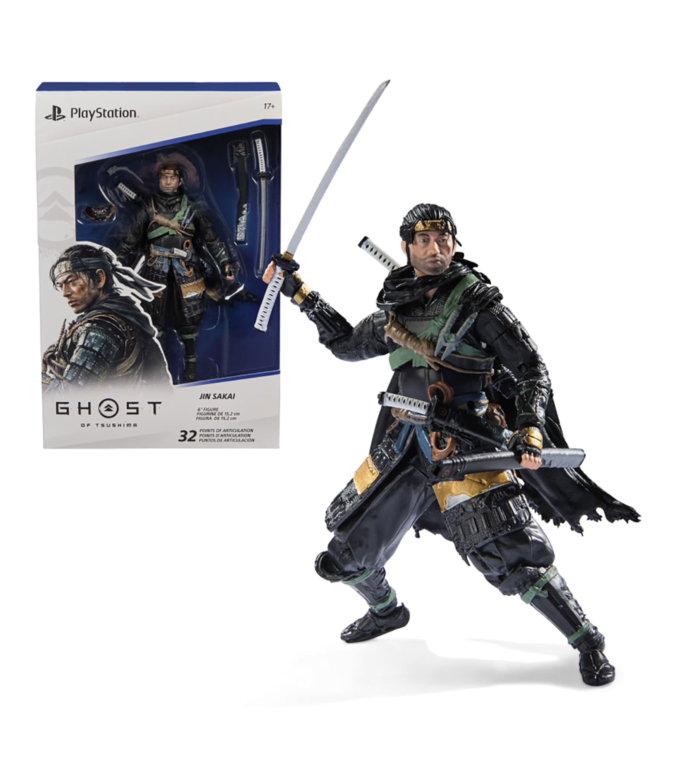 Figura de acción Ghost of Tsushima: Jin Sakai (Ghost)