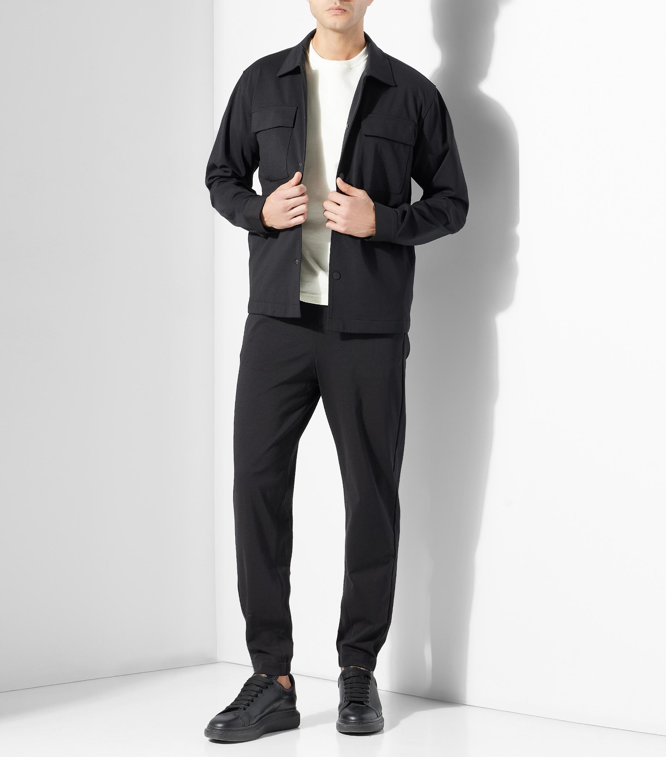 Sobrecamisa lisa manga larga Hombre