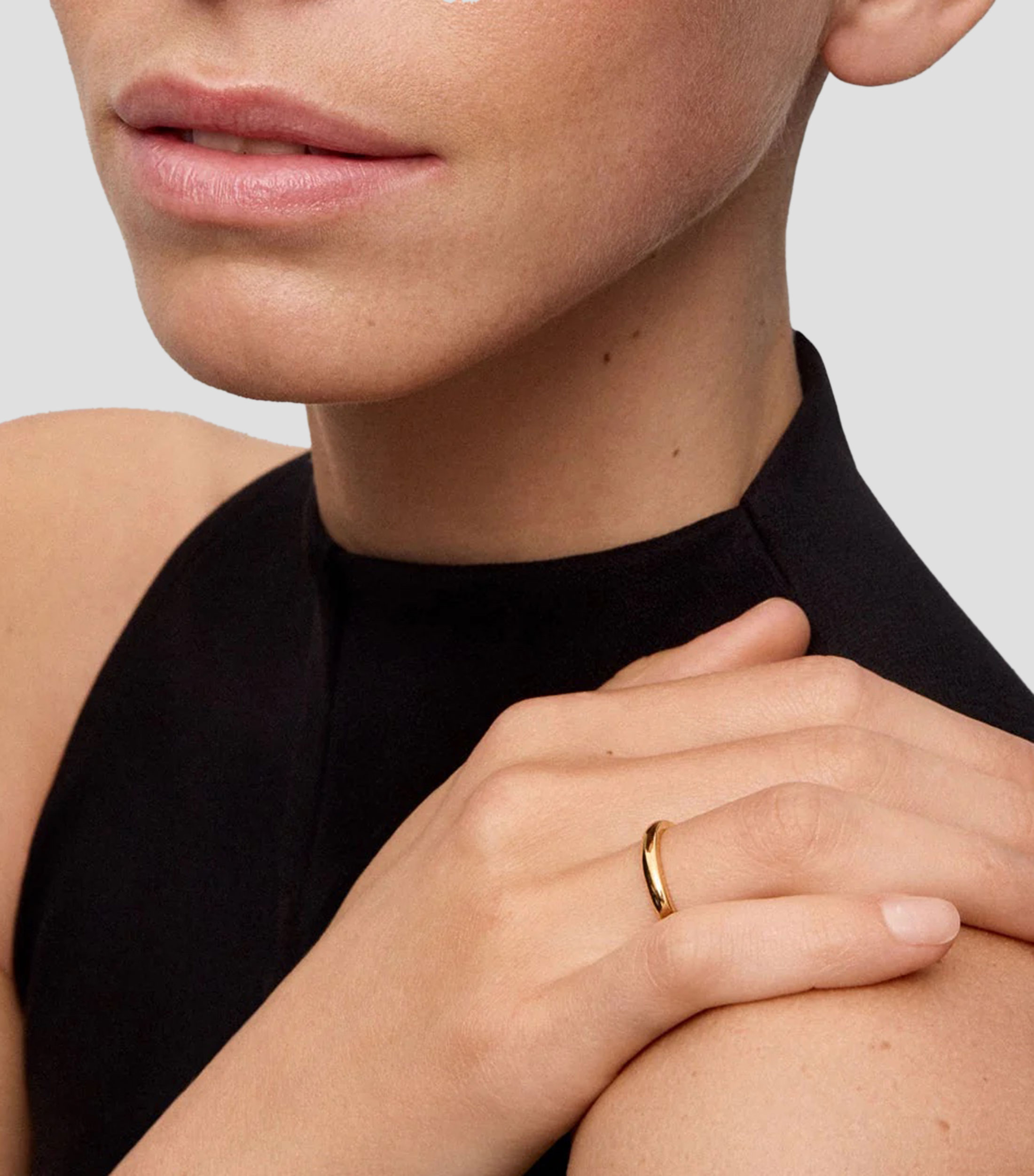 Anillo Solitario en oro amarillo 18 Kts Unisex
