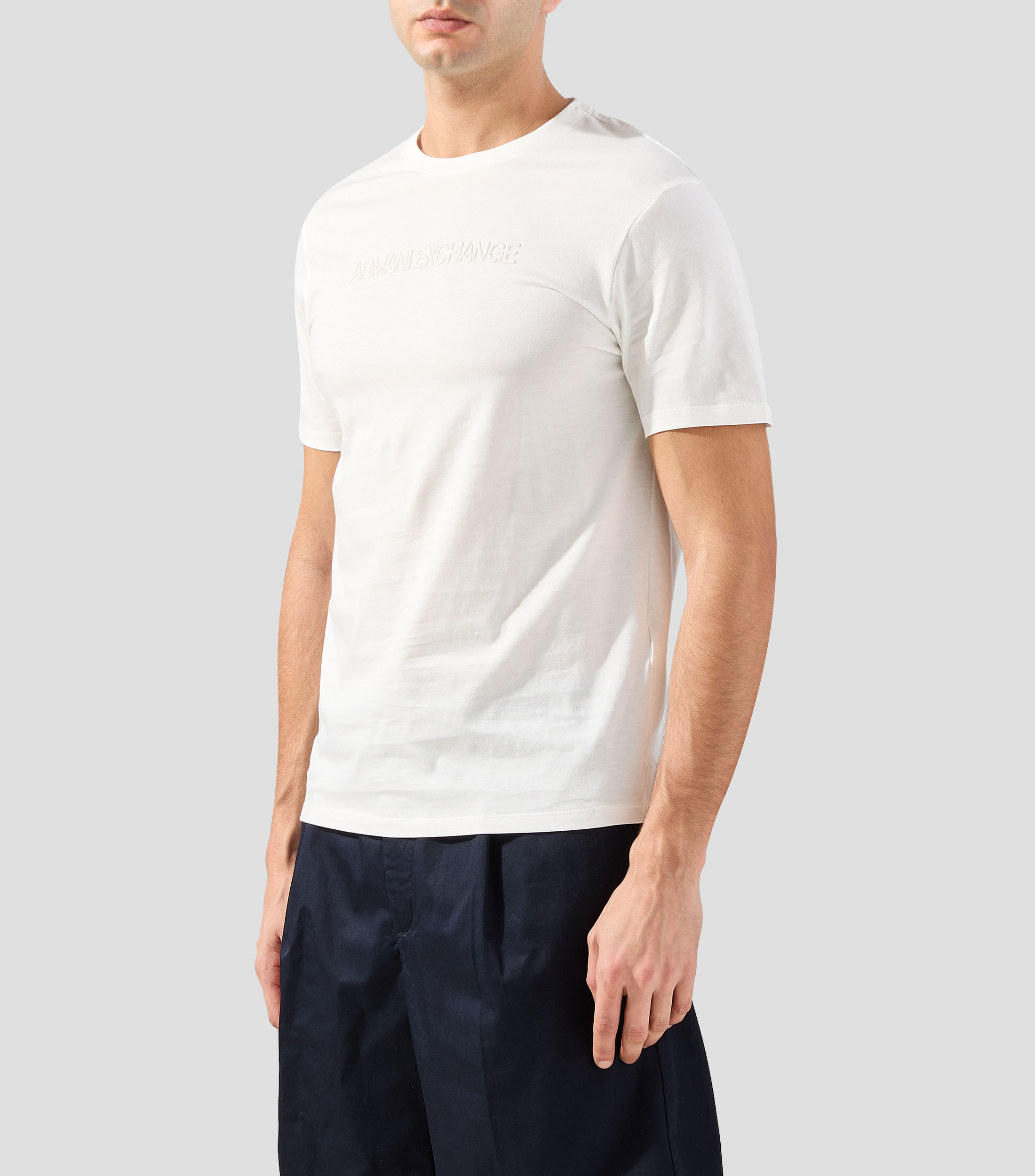 Playera cuello redondo manga corta sólida Hombre