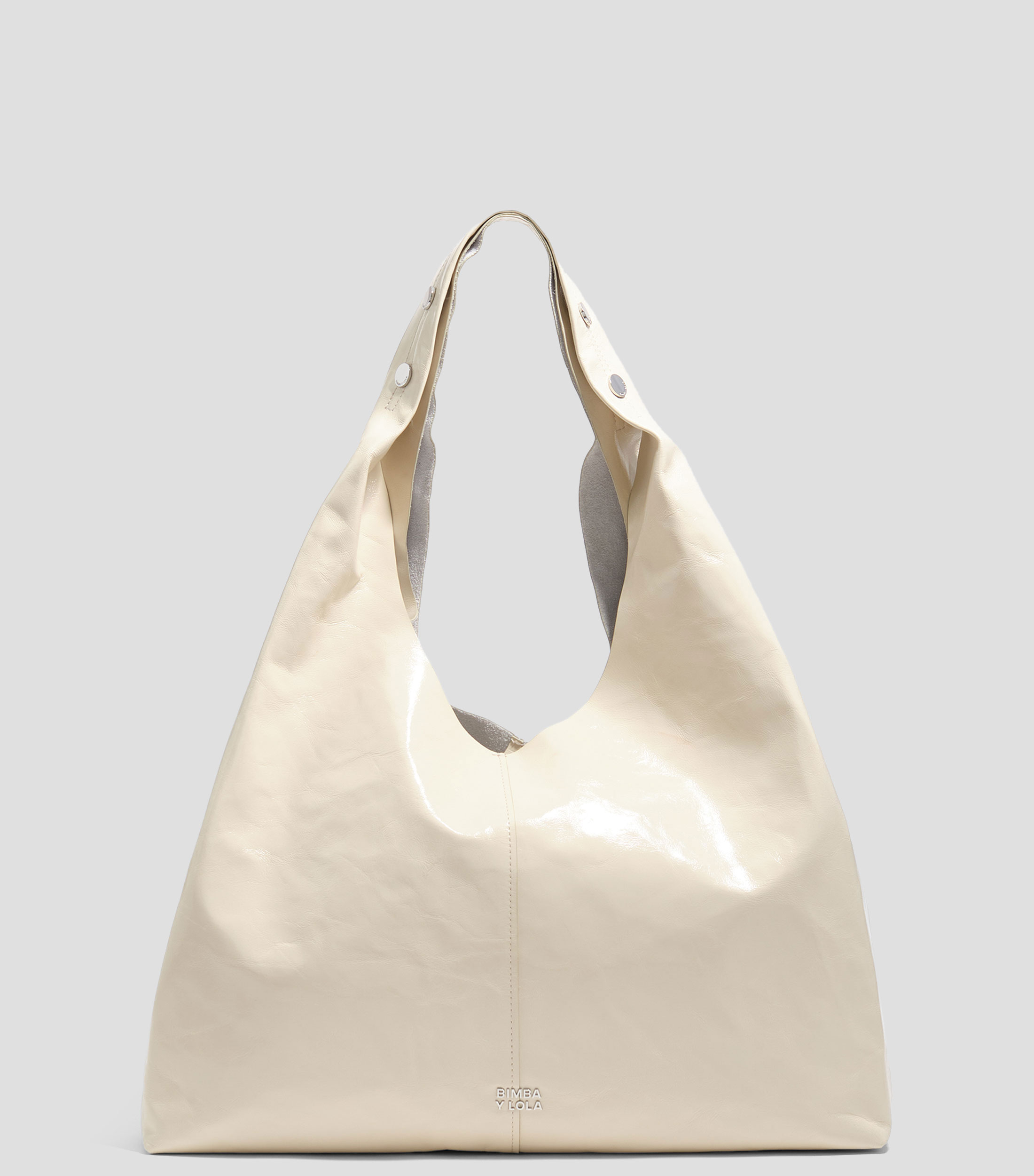 Bolsa tote en piel lisa Mujer