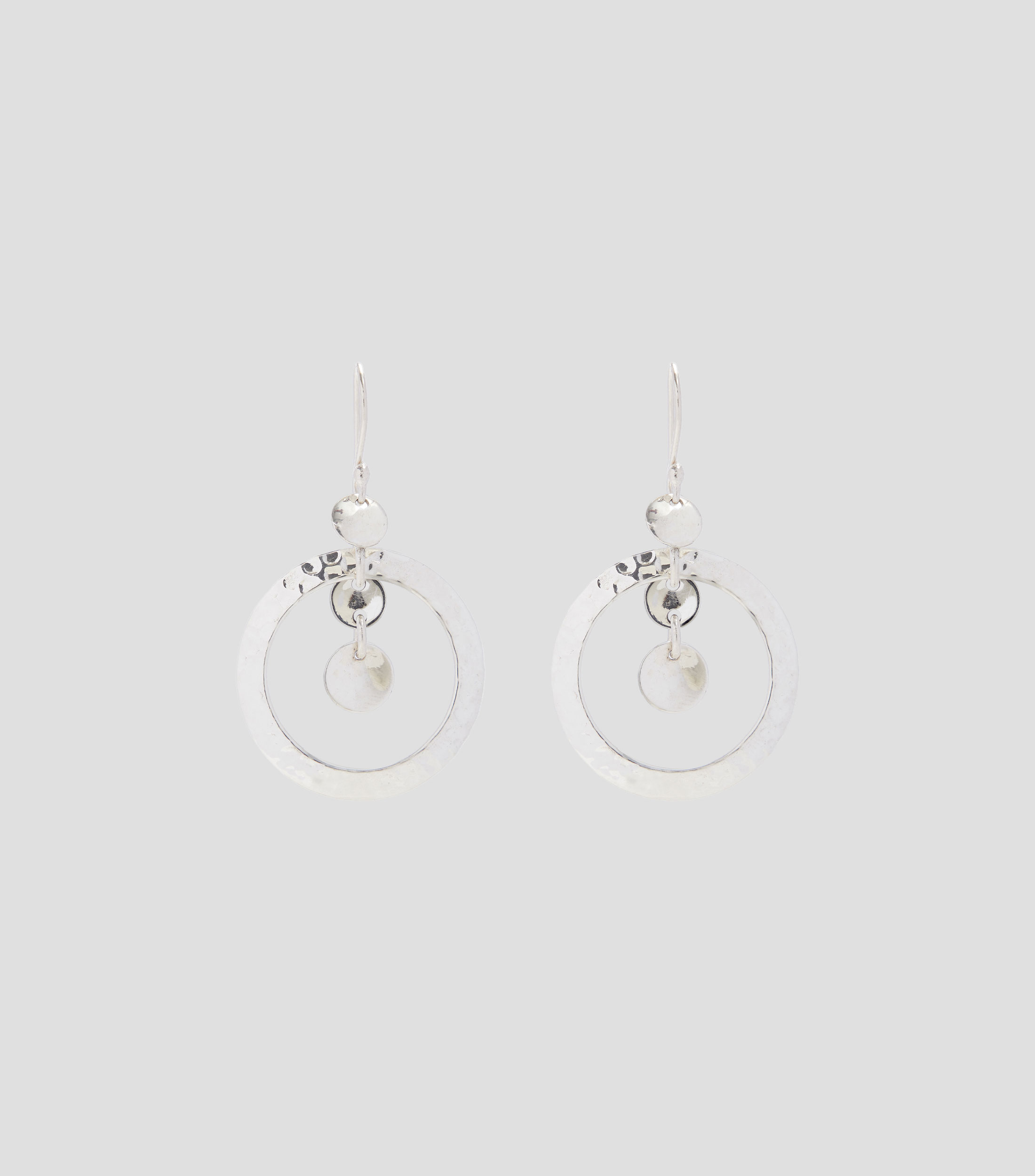Aretes circulos en plata .925 Mujer