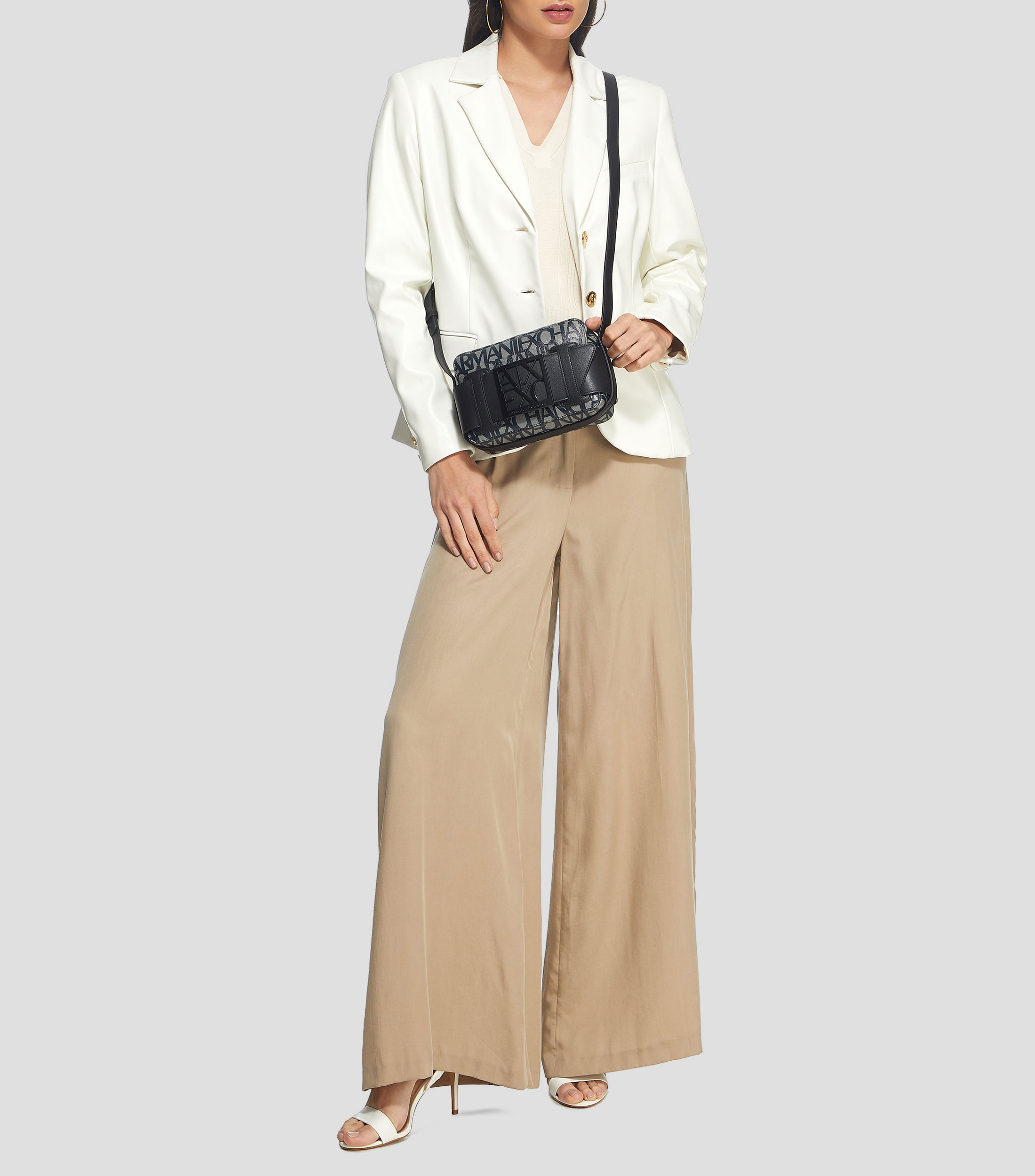 Bolso crossbody con monogram Mujer