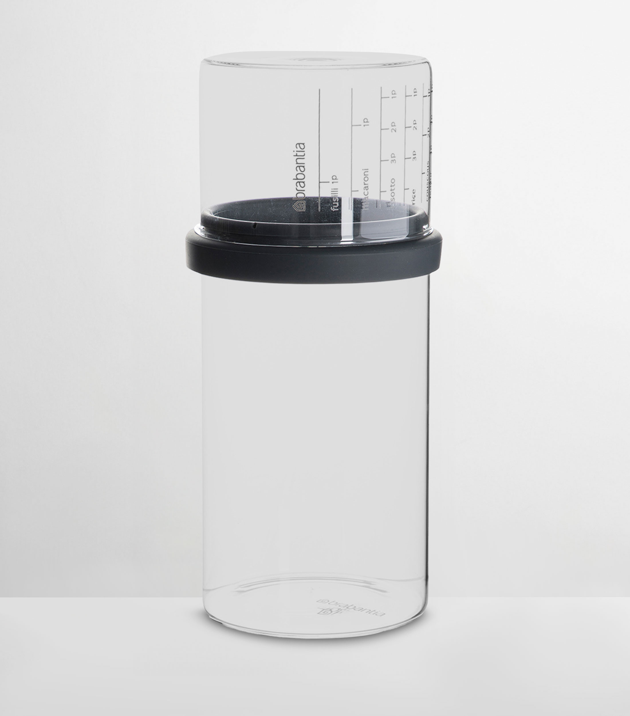 Especiero con taza medidora en vidrio