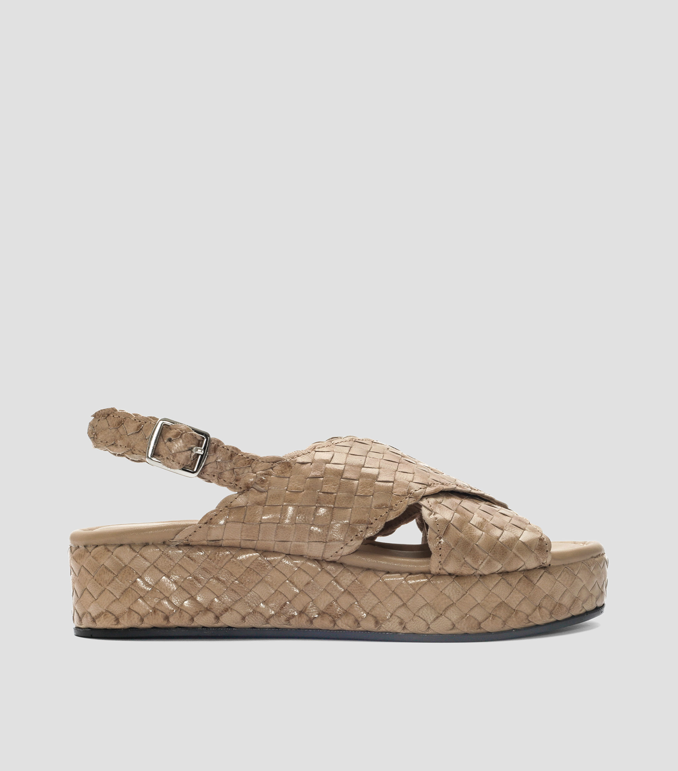 Sandalias de plataforma mediana ancha Forli en cuero Mujer