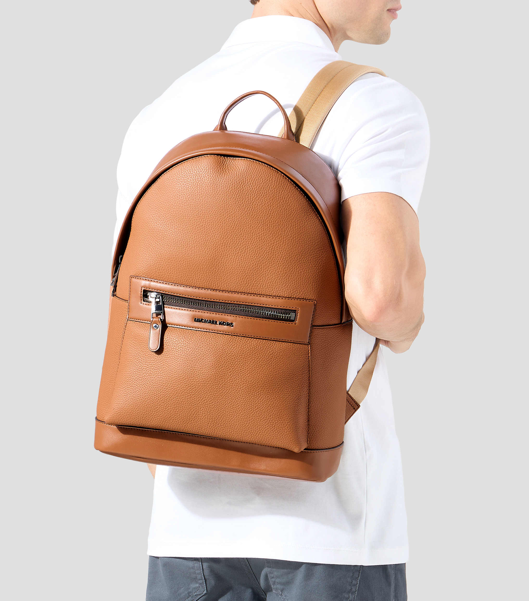 Mochila Jet Set en piel liso Hombre