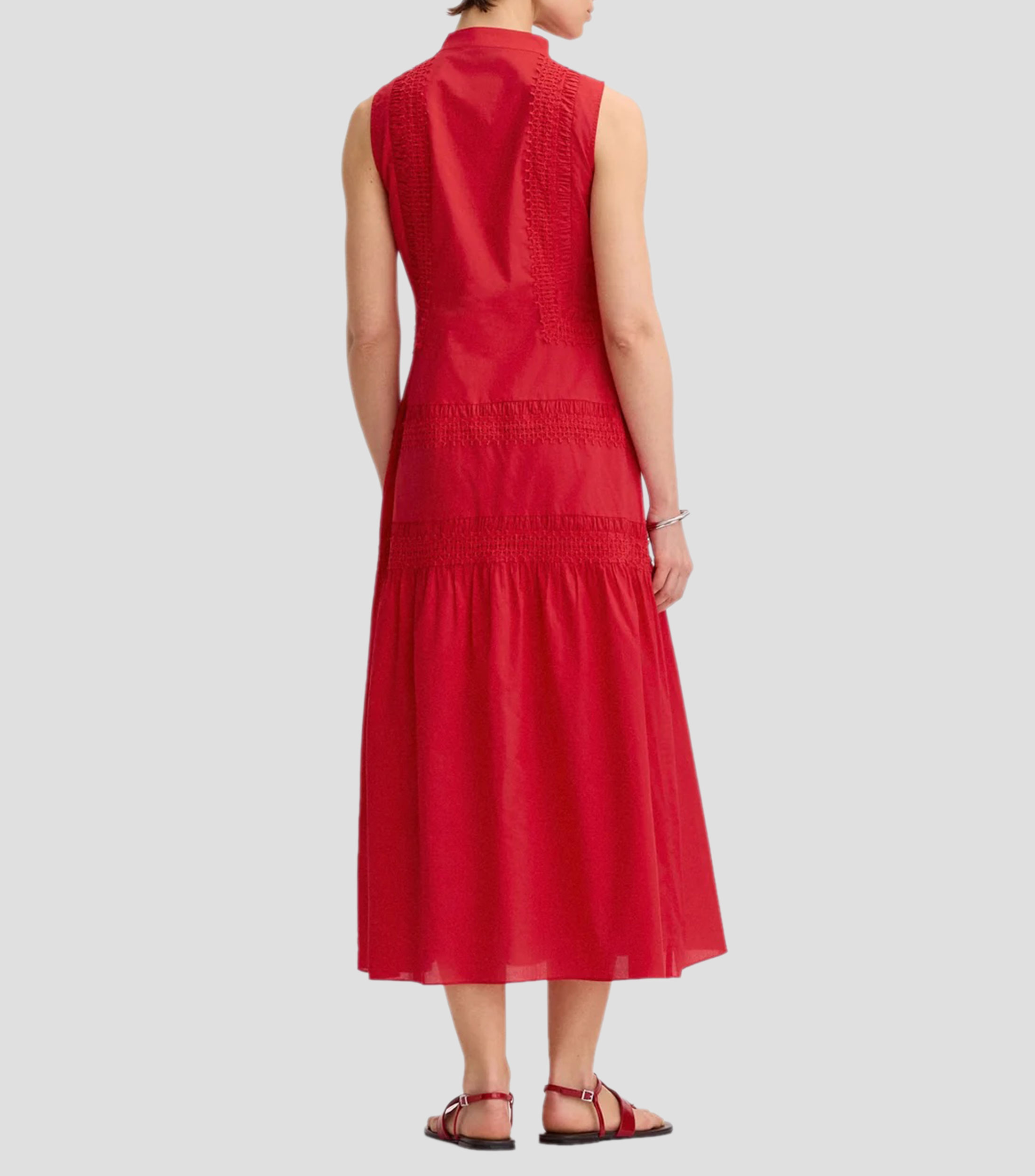 Vestido midi liso Mujer