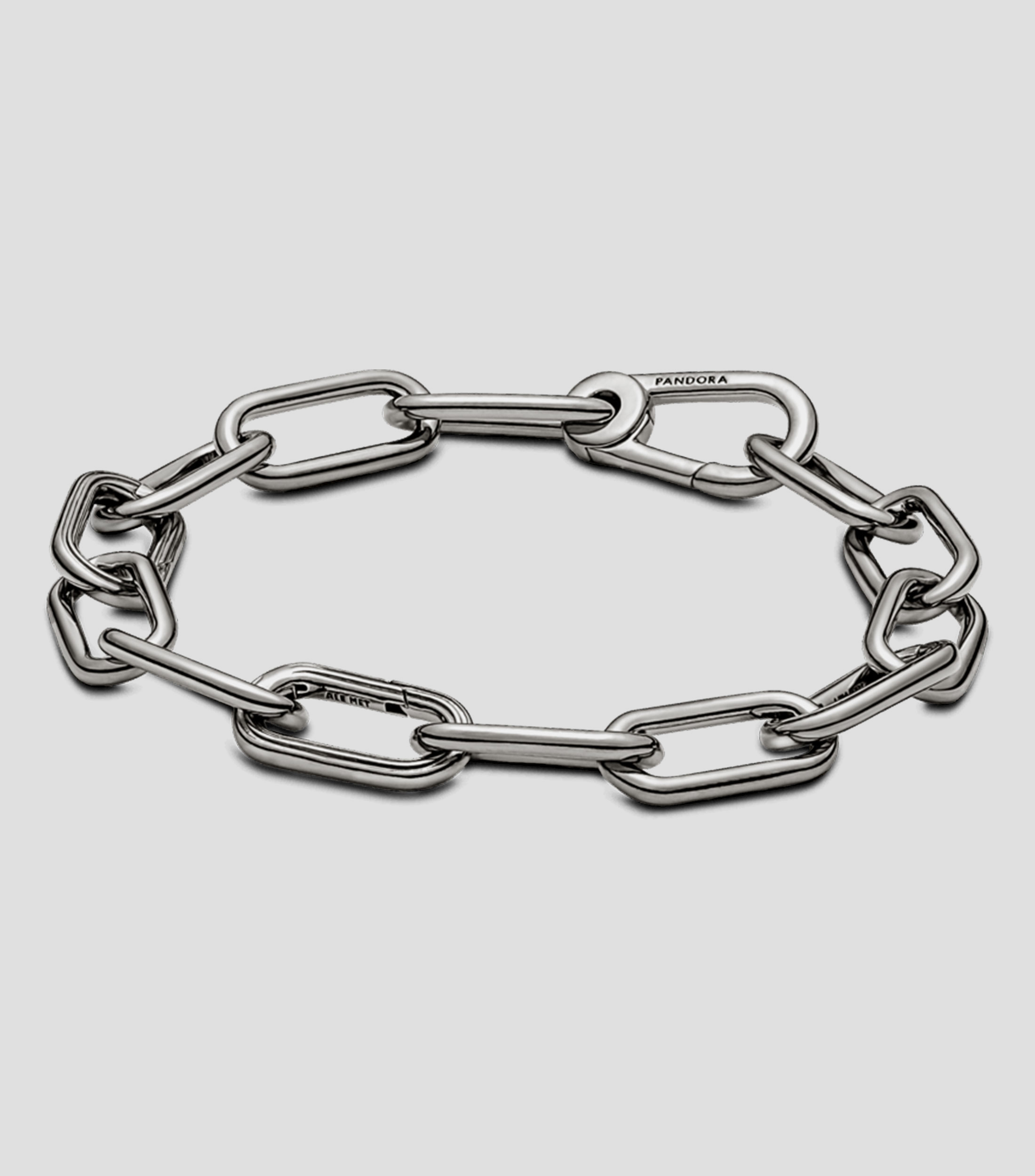 Brazalete Negro con Eslabones Mujer