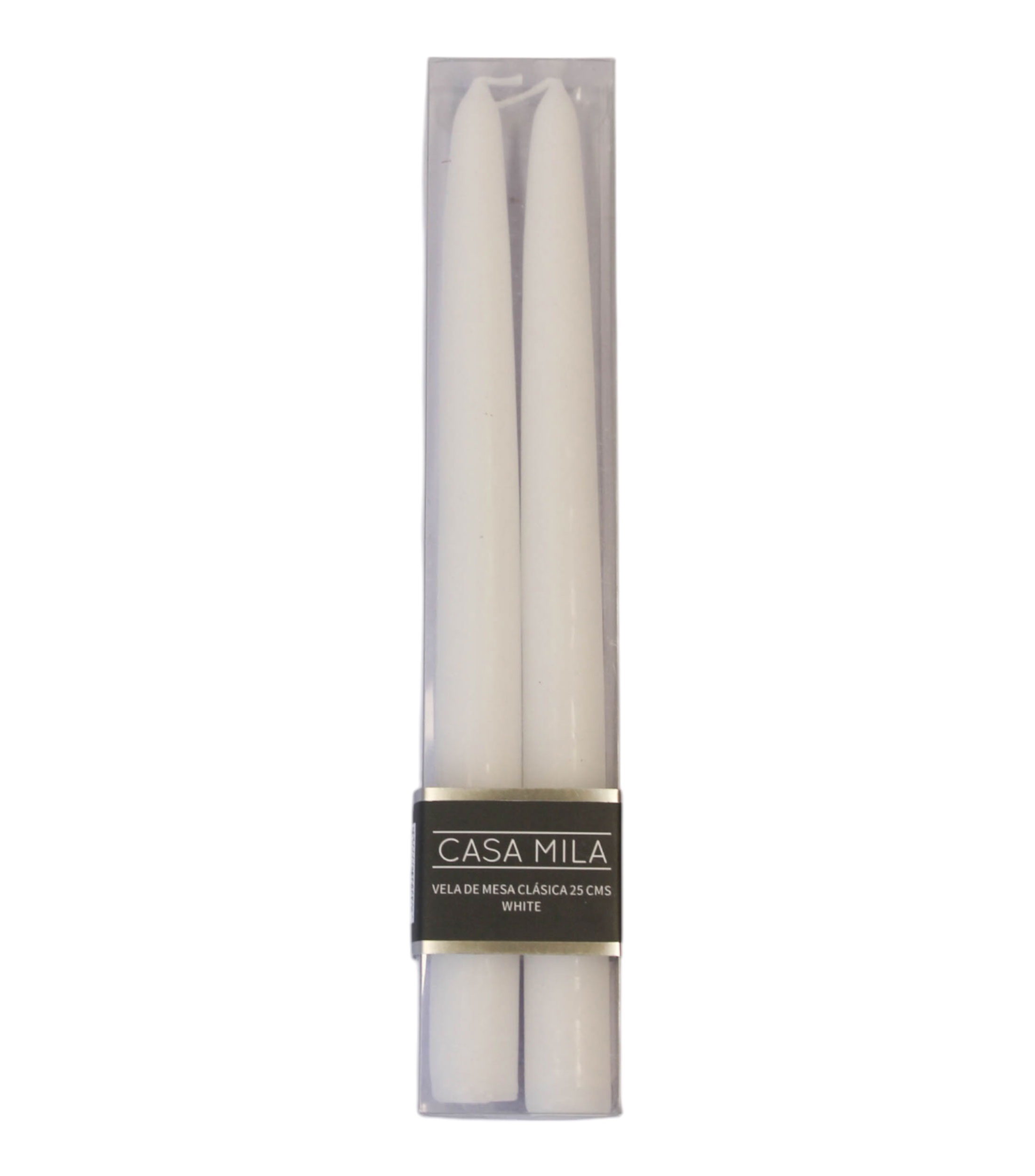 Set 2 Velas de Mesa Tapper, Blanco