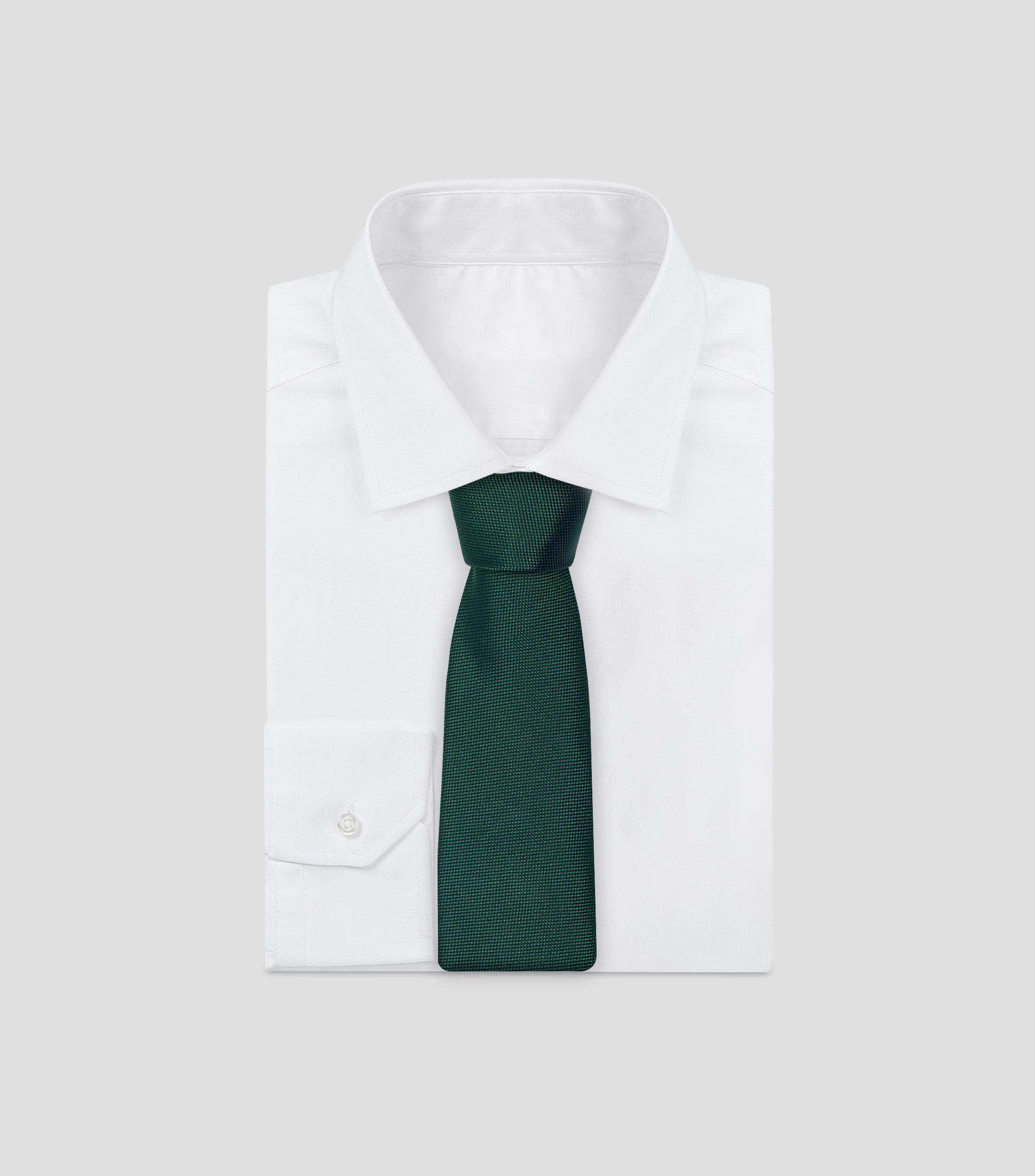 Corbata ancha de seda con microdiseño