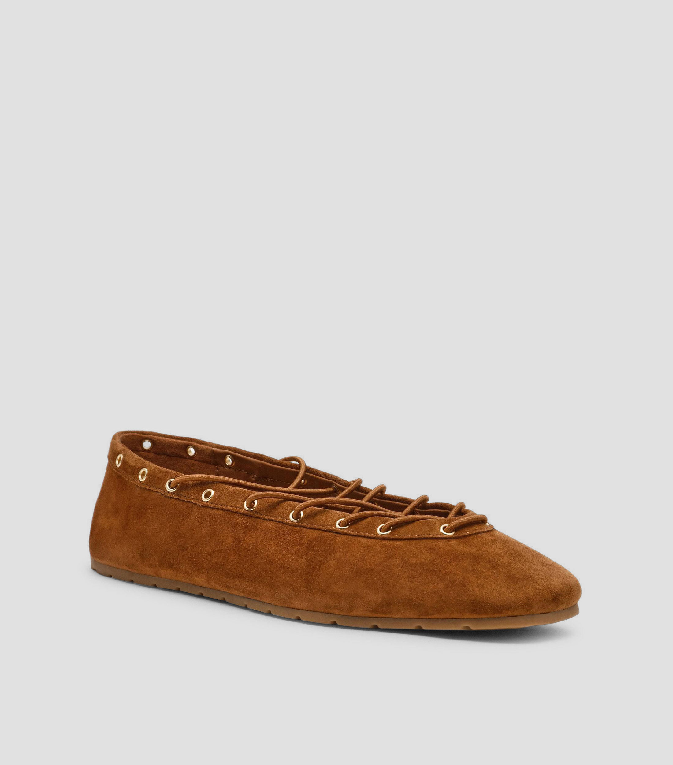 Flats lisos con cordones Mujer