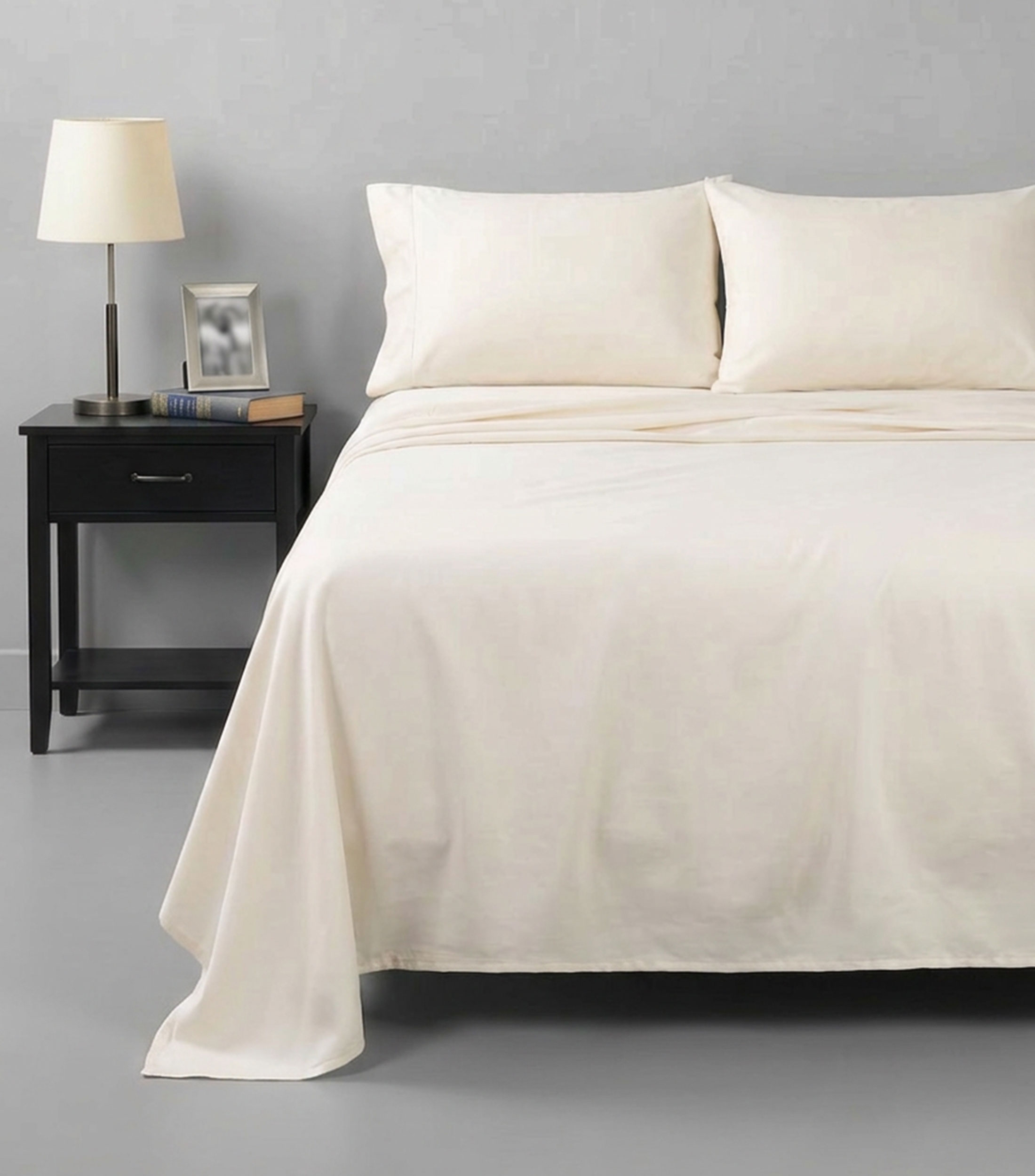 Juego de sábanas Queen Size en algodón Spencer crema