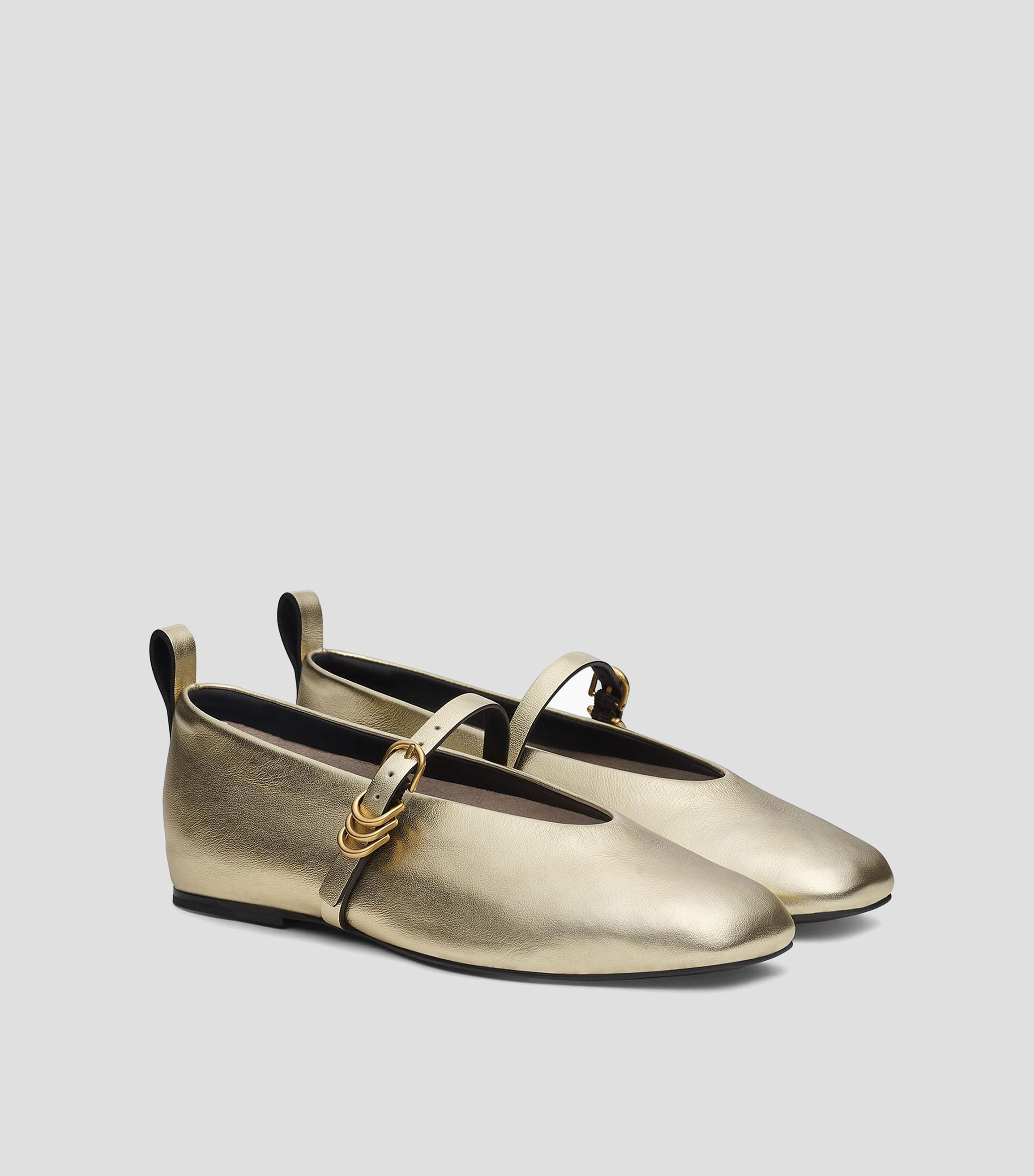 Flats Spire en piel liso Mujer