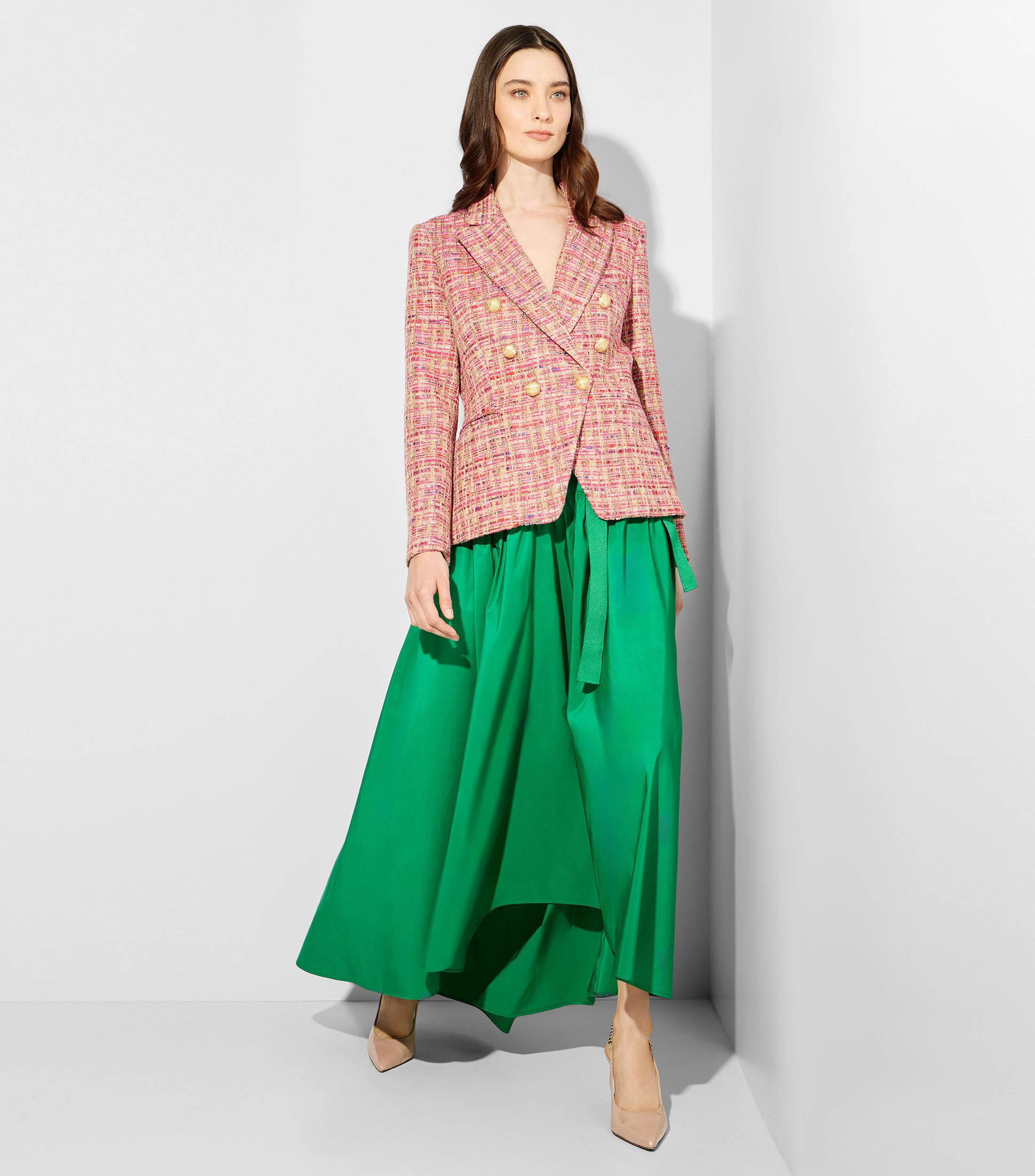 Blazer con jacquard bordado Mujer