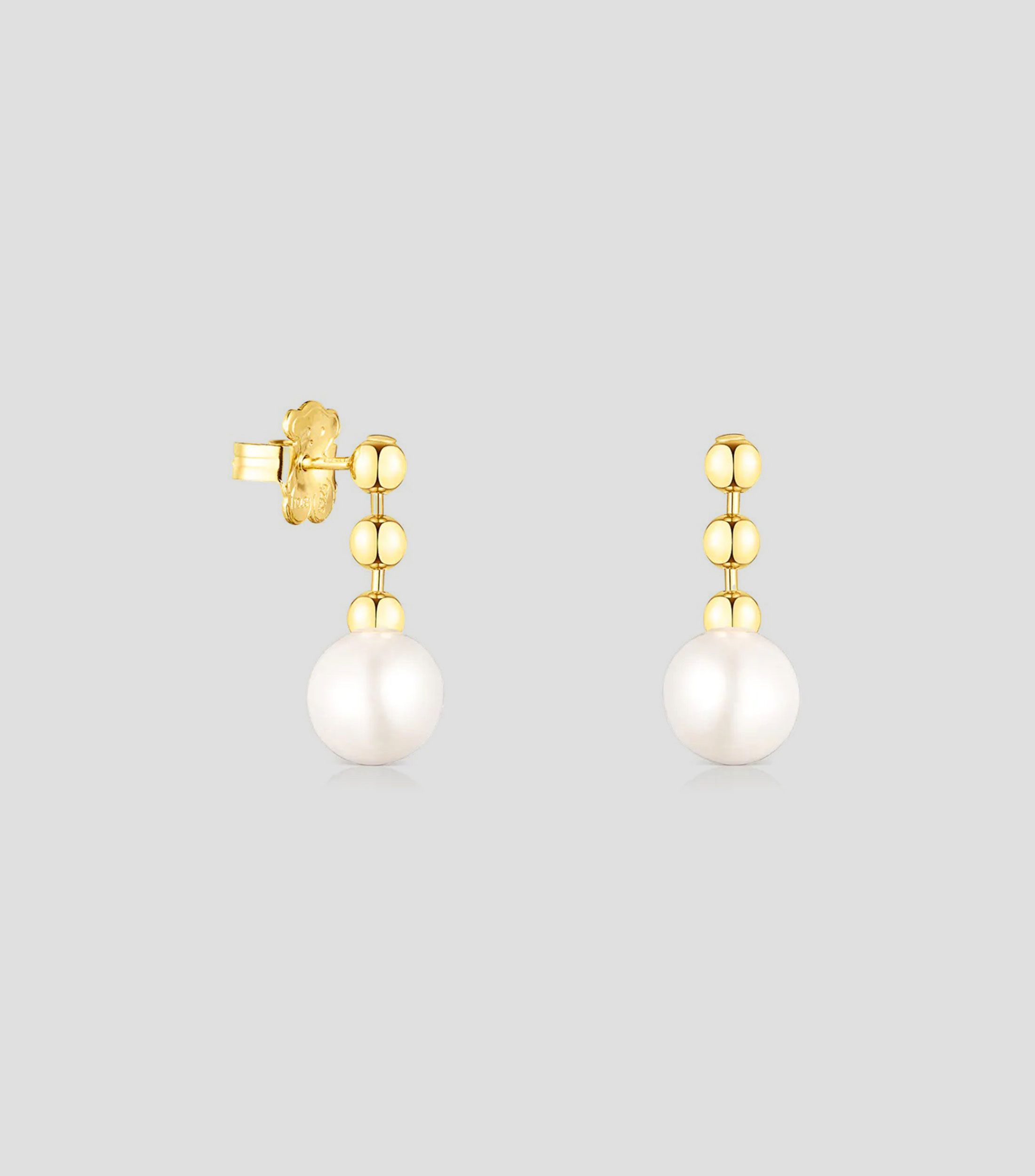 Aretes en plata con perla Gloss Mujer