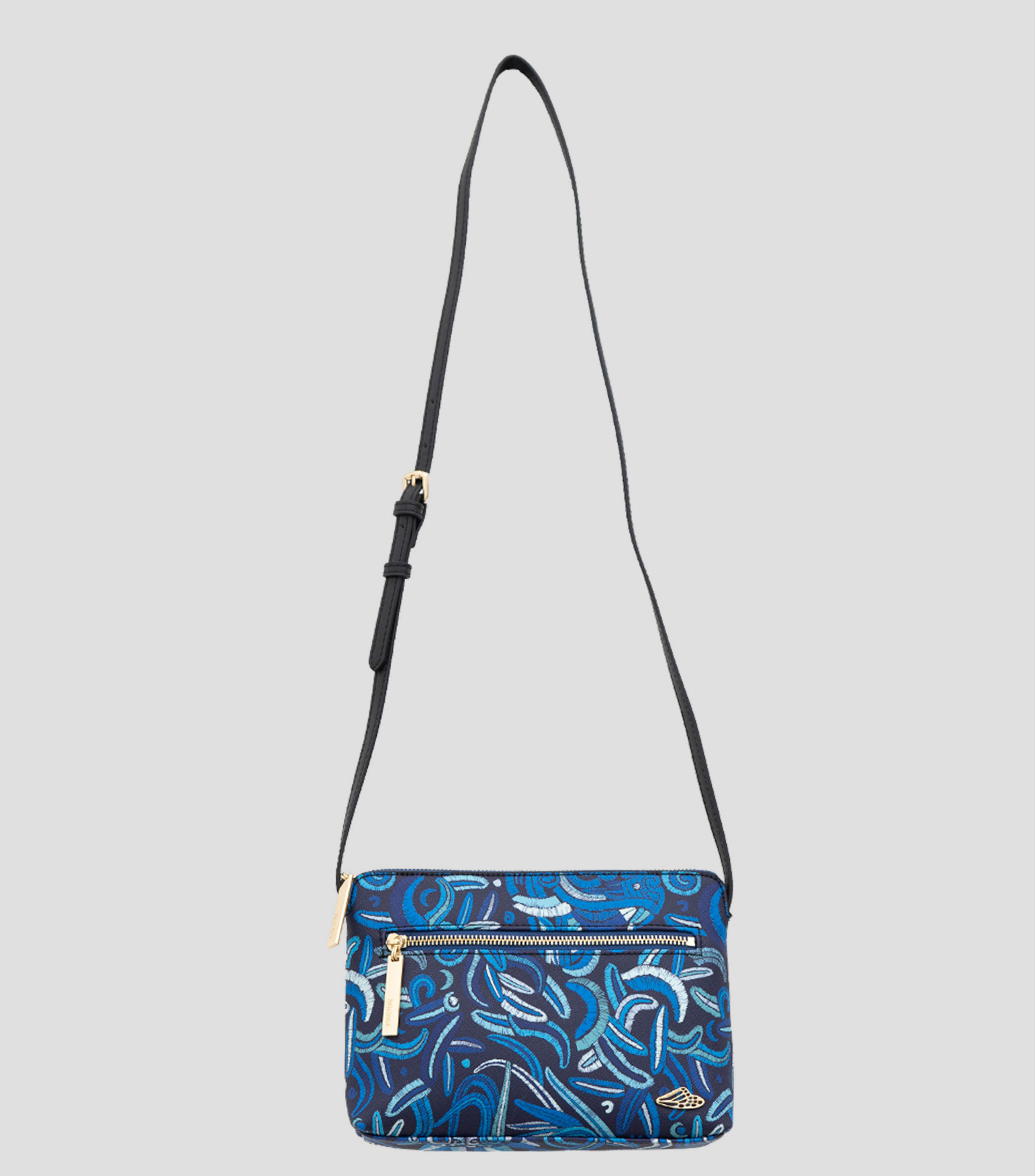 Bolsa crossbody azul marino Quetzalcoatl Mujer