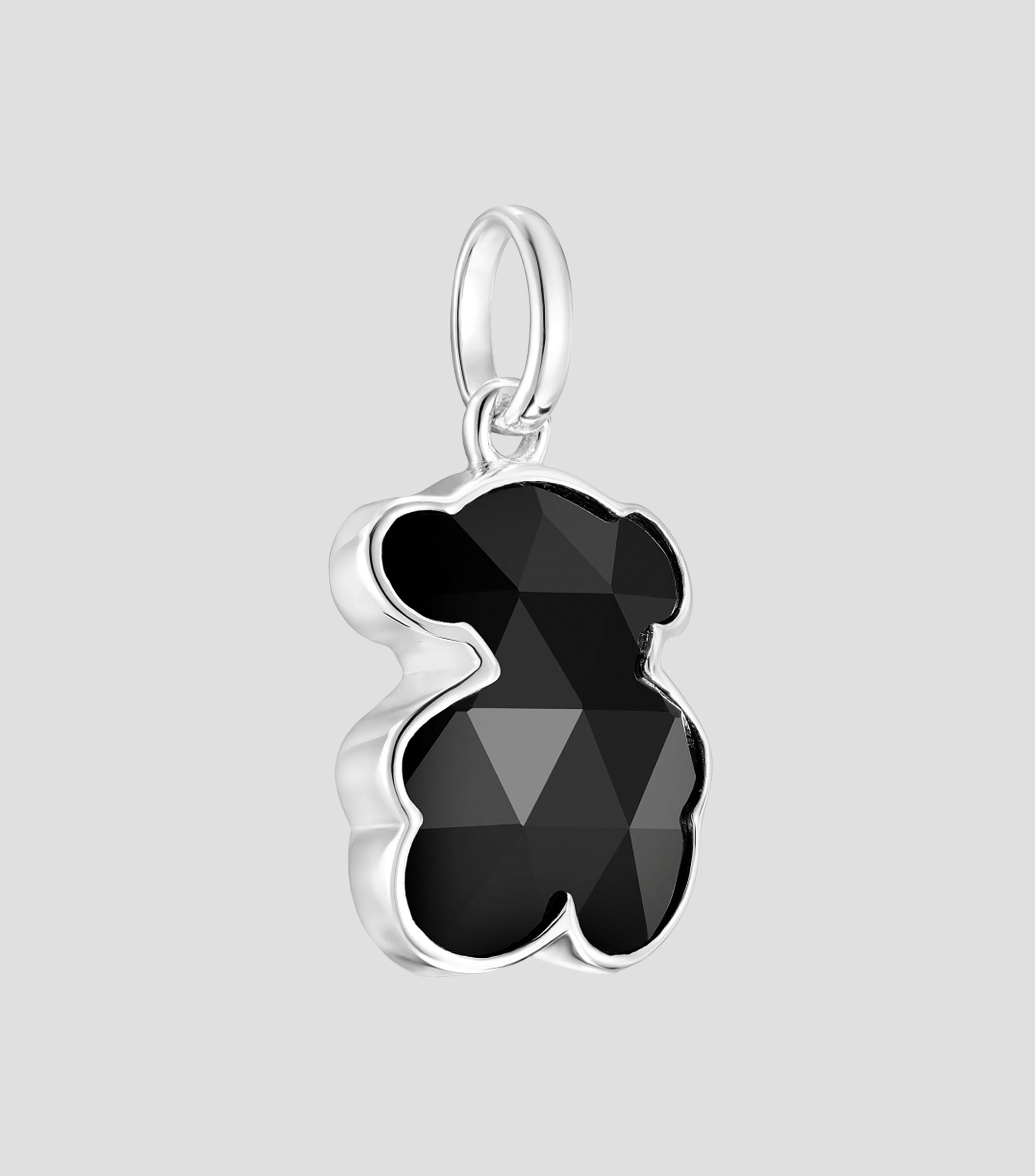 Dije de oso en plata .925 Icon Color con ónix Mujer