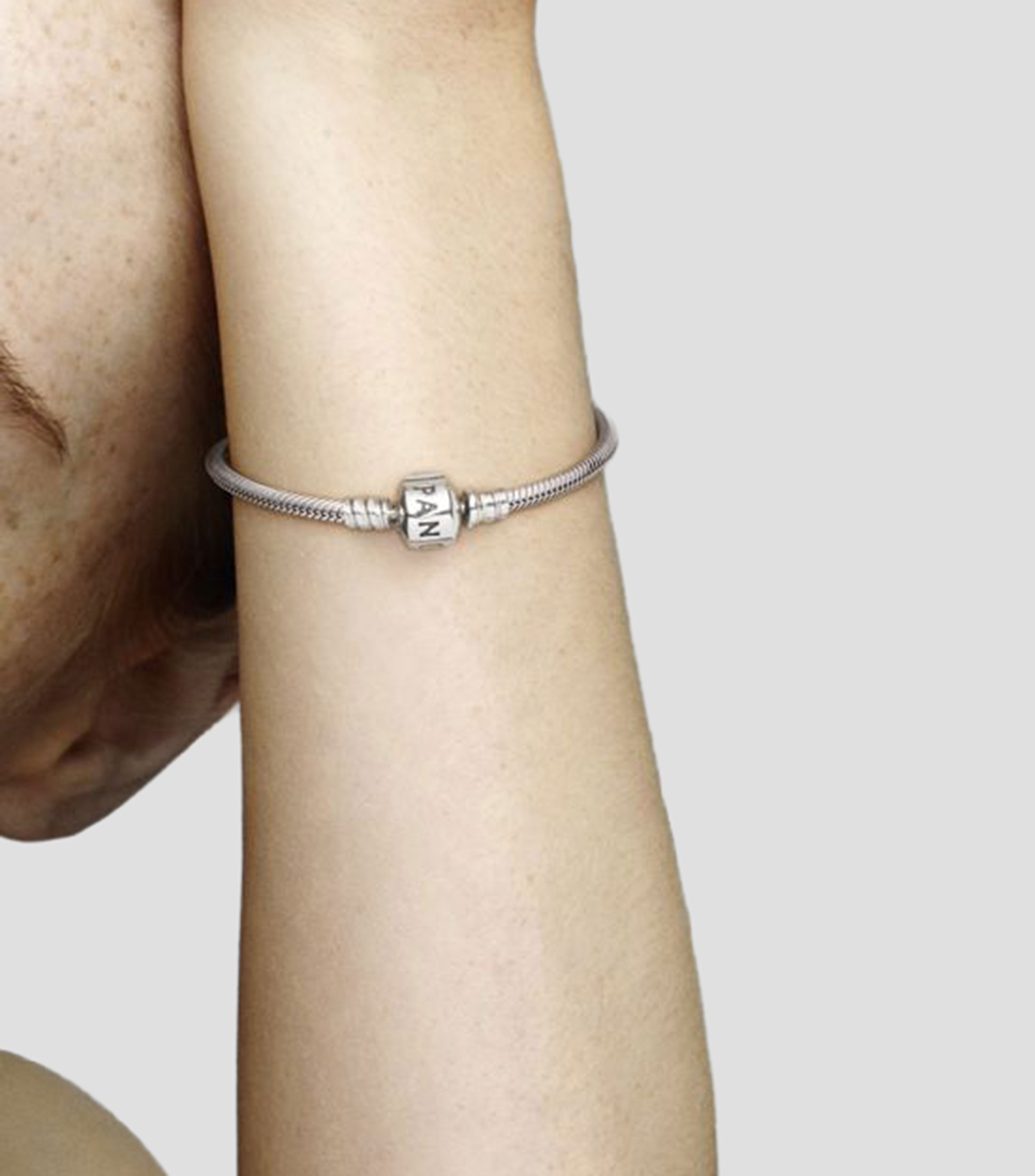 Brazalete en plata cadena serpiente Unisex