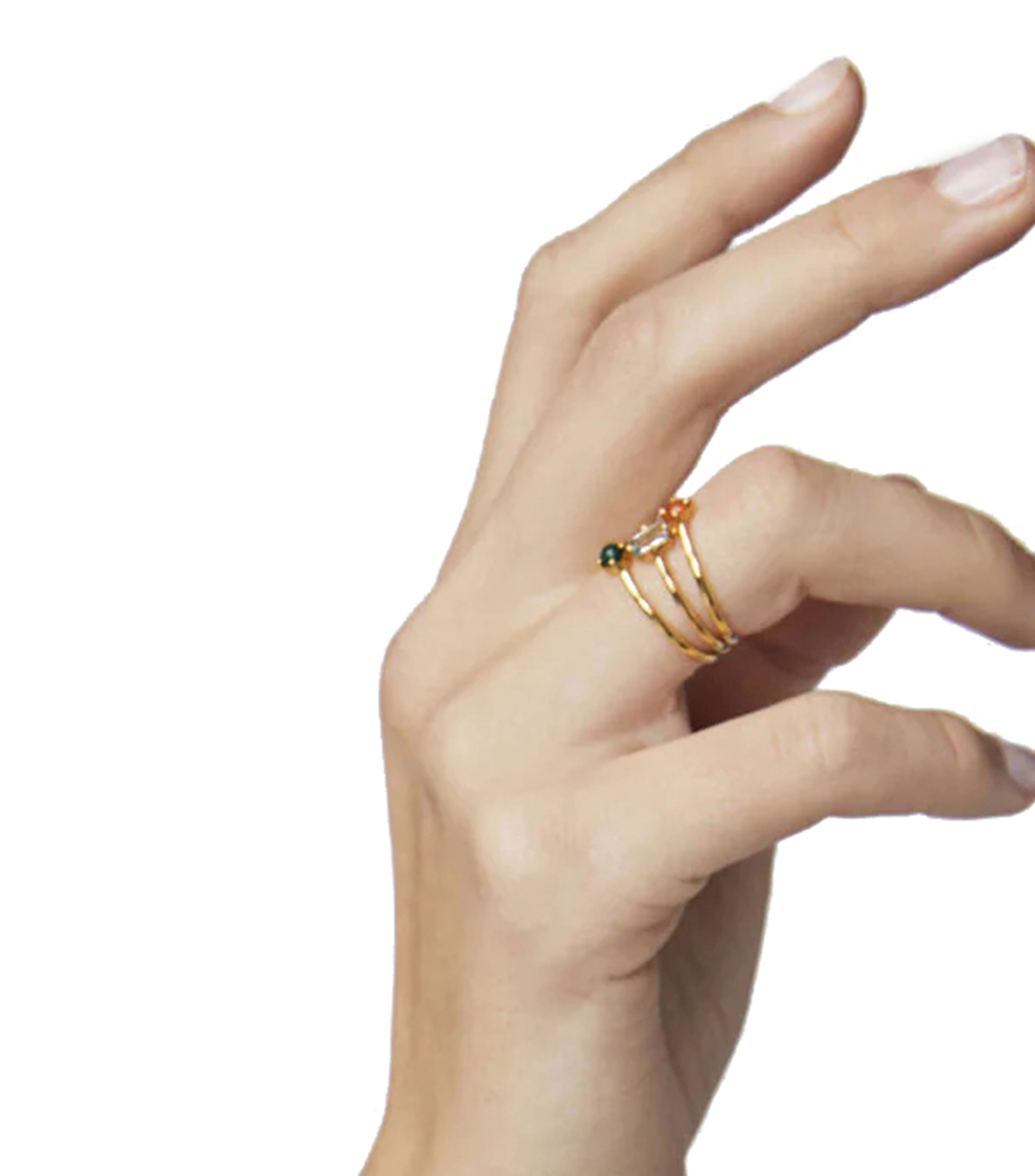 Set de 3 Anillos en Plata .925 Mujer Talla 7