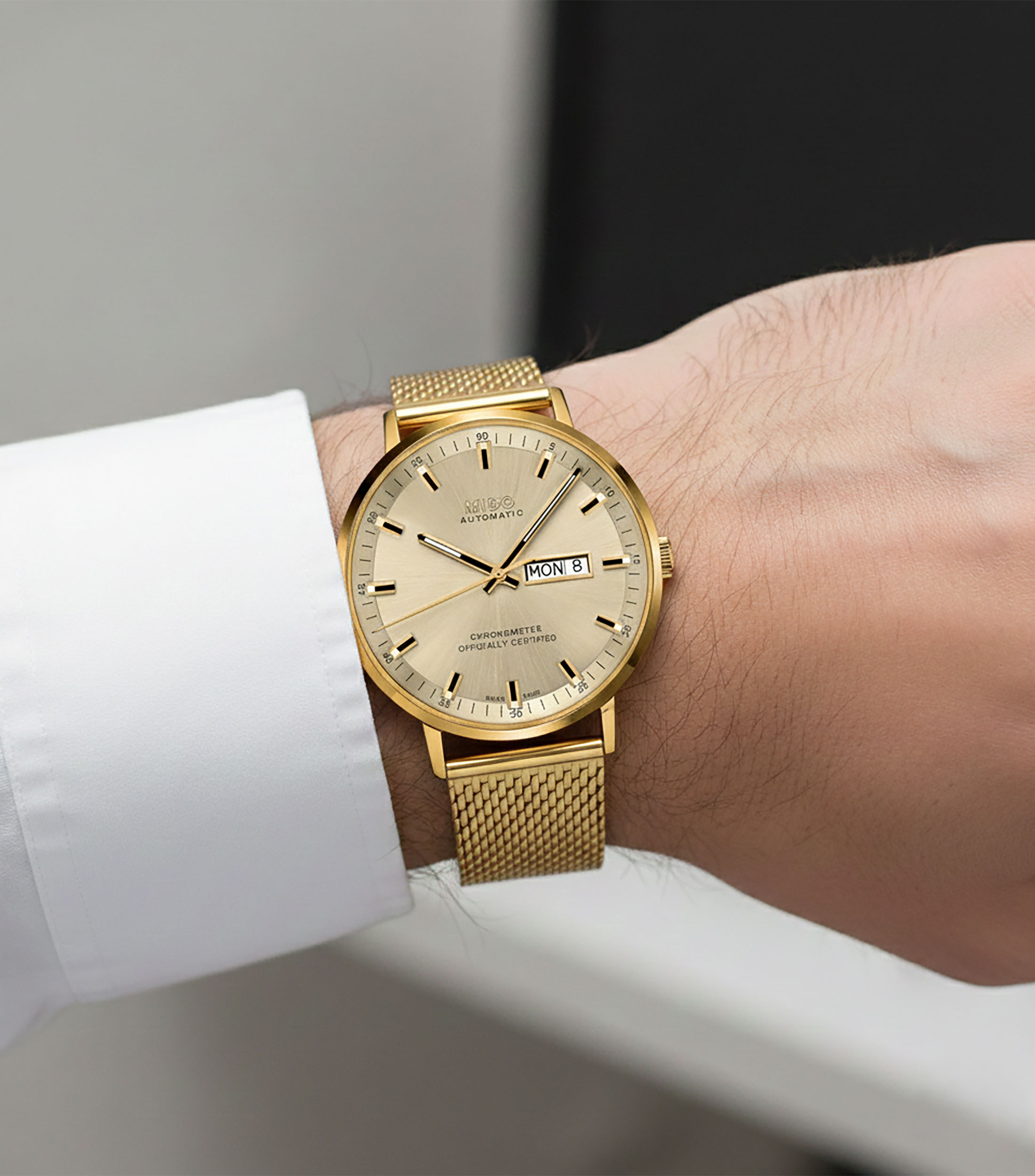Reloj para hombre Commander II Icône de vestir dorado