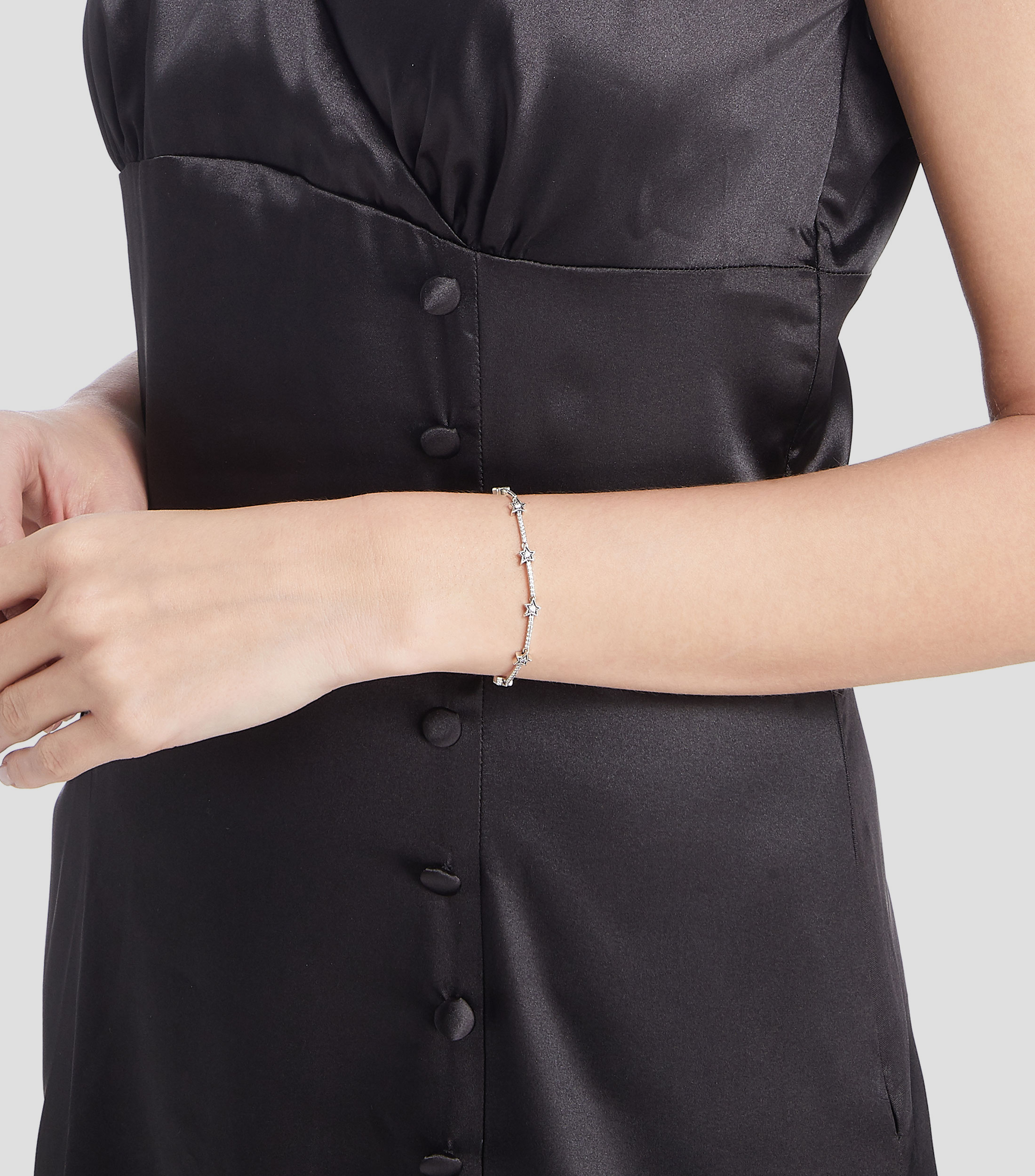 Brazalete en plata .925 Celestial Stars con zirconia cúbica Mujer Talla 20 cm
