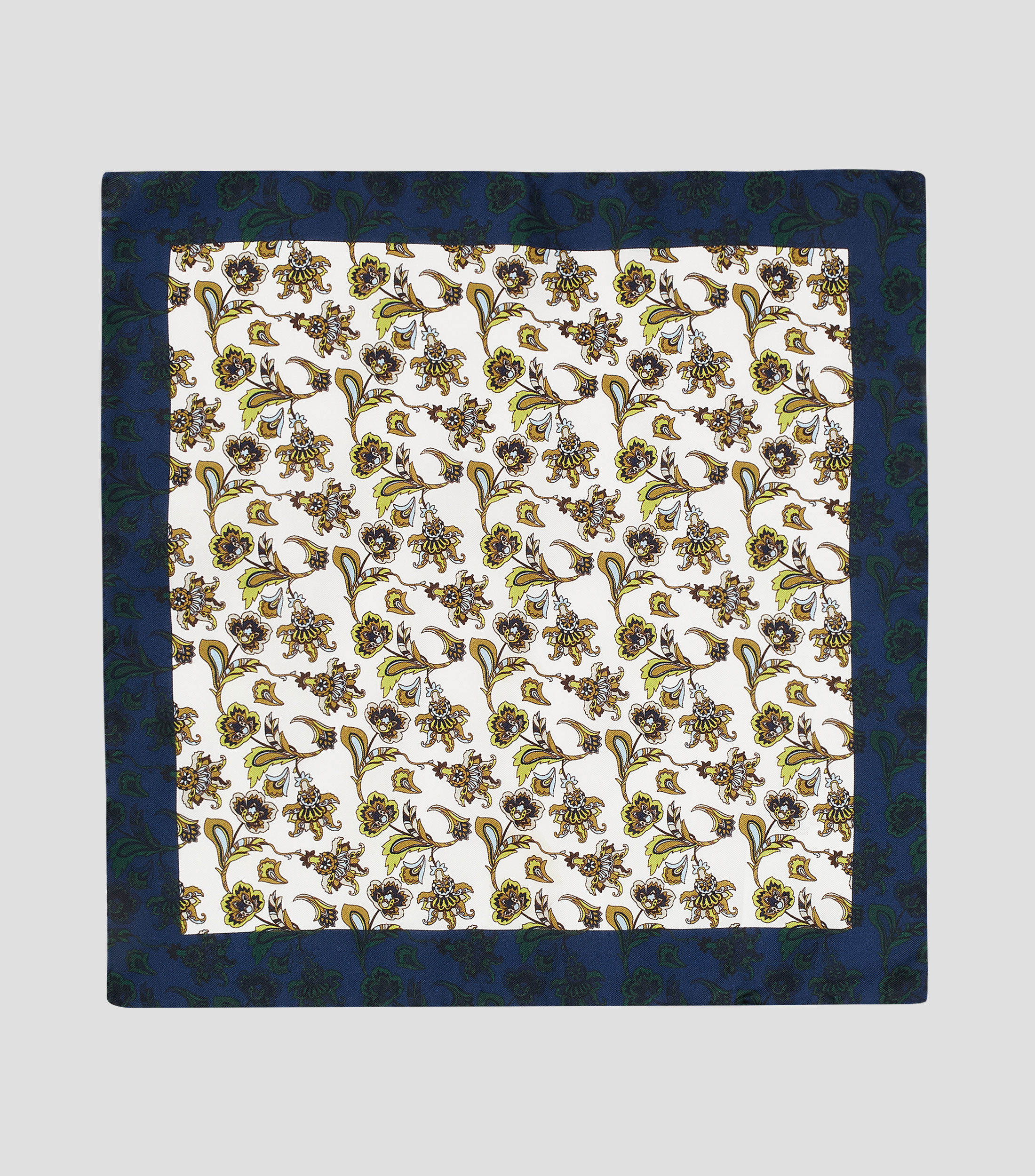 Pañuelo en seda multicolor estampado Hombre