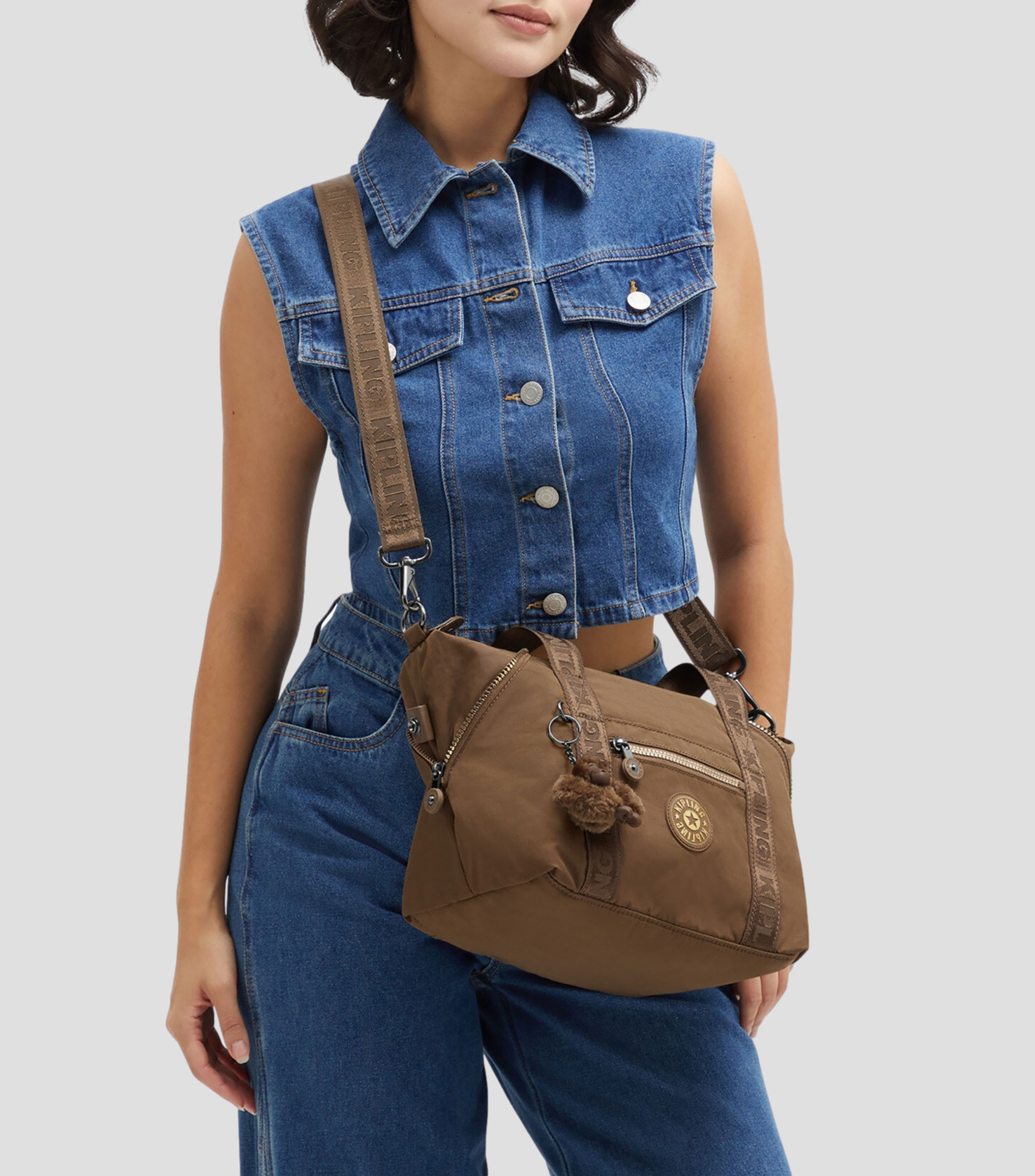 Bolsa crossbody café lisa Mujer