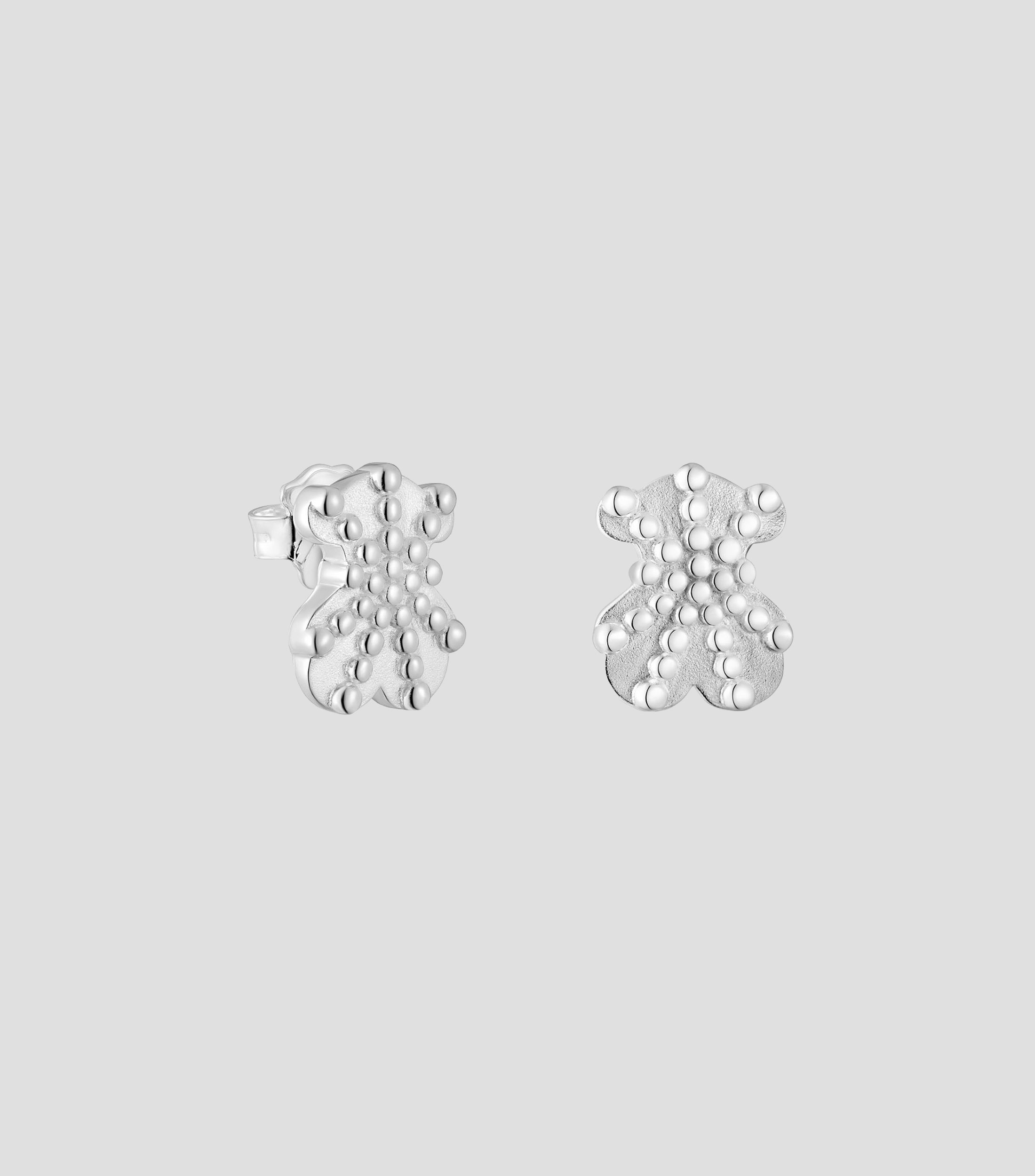 Pendientes Grain en plata osos Mujer