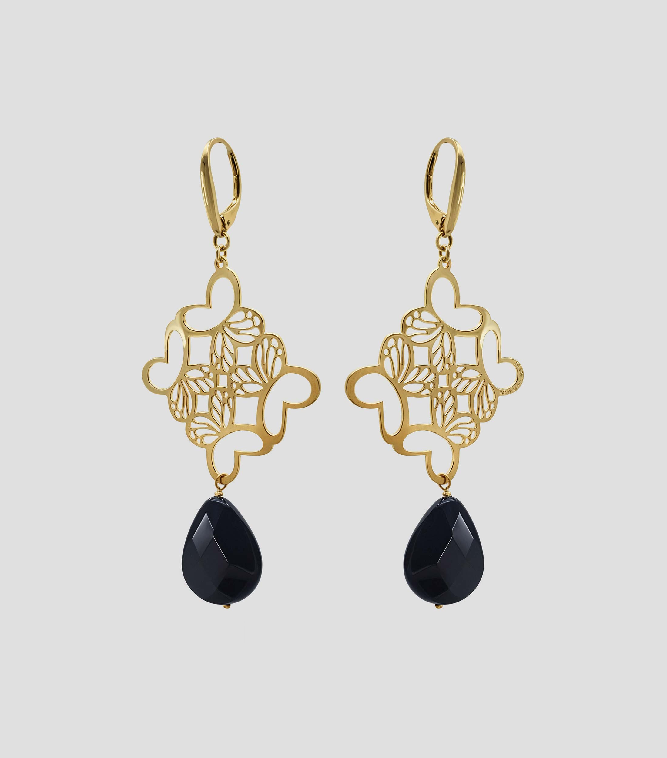 Aretes en Plata 925 con Mariposas y Ágata Mujer