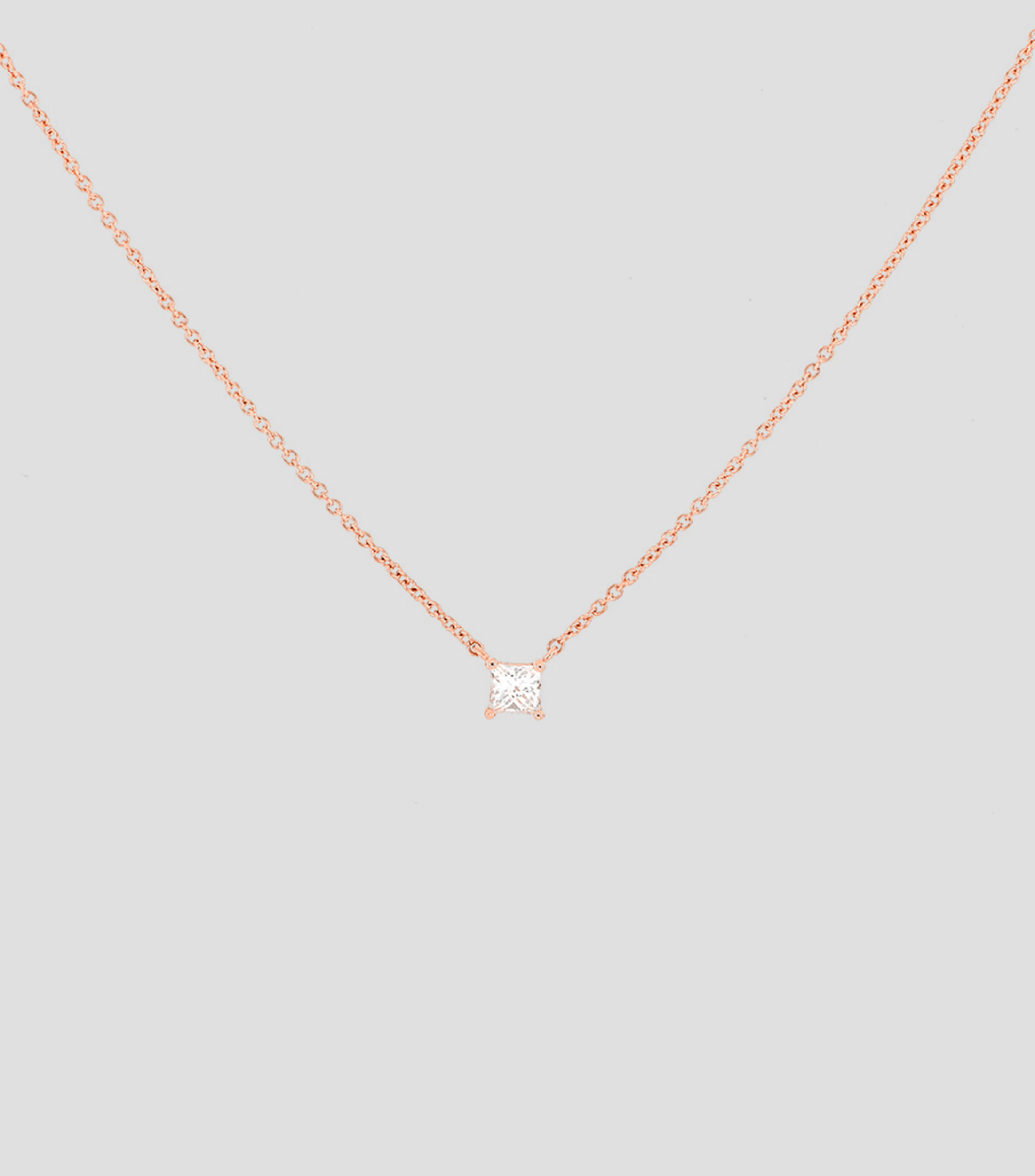 Gargantilla en oro rosa 18 Kilates con diamante Mujer