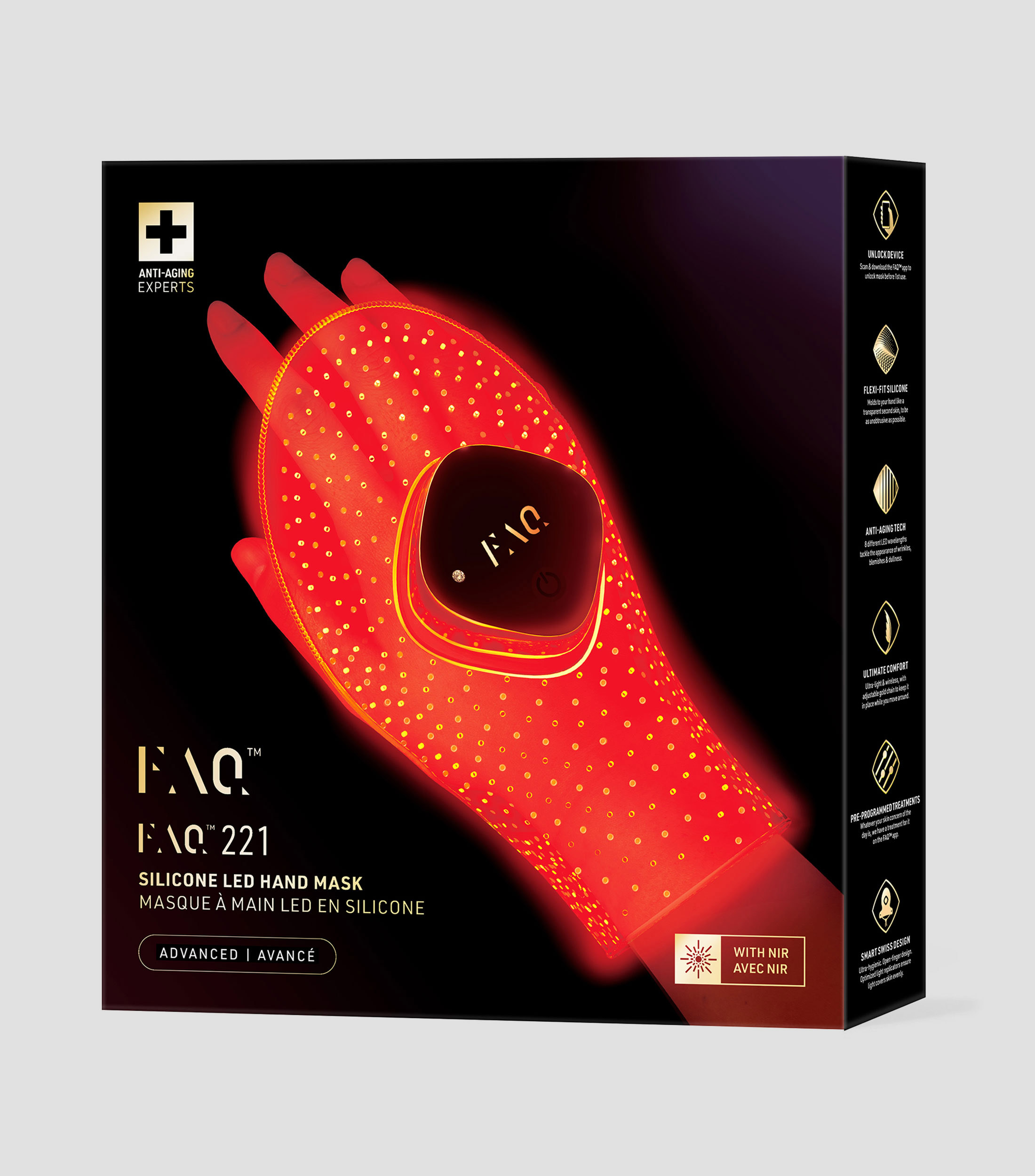 Máscara LED Antienvejecimiento FAQ 221 para manos