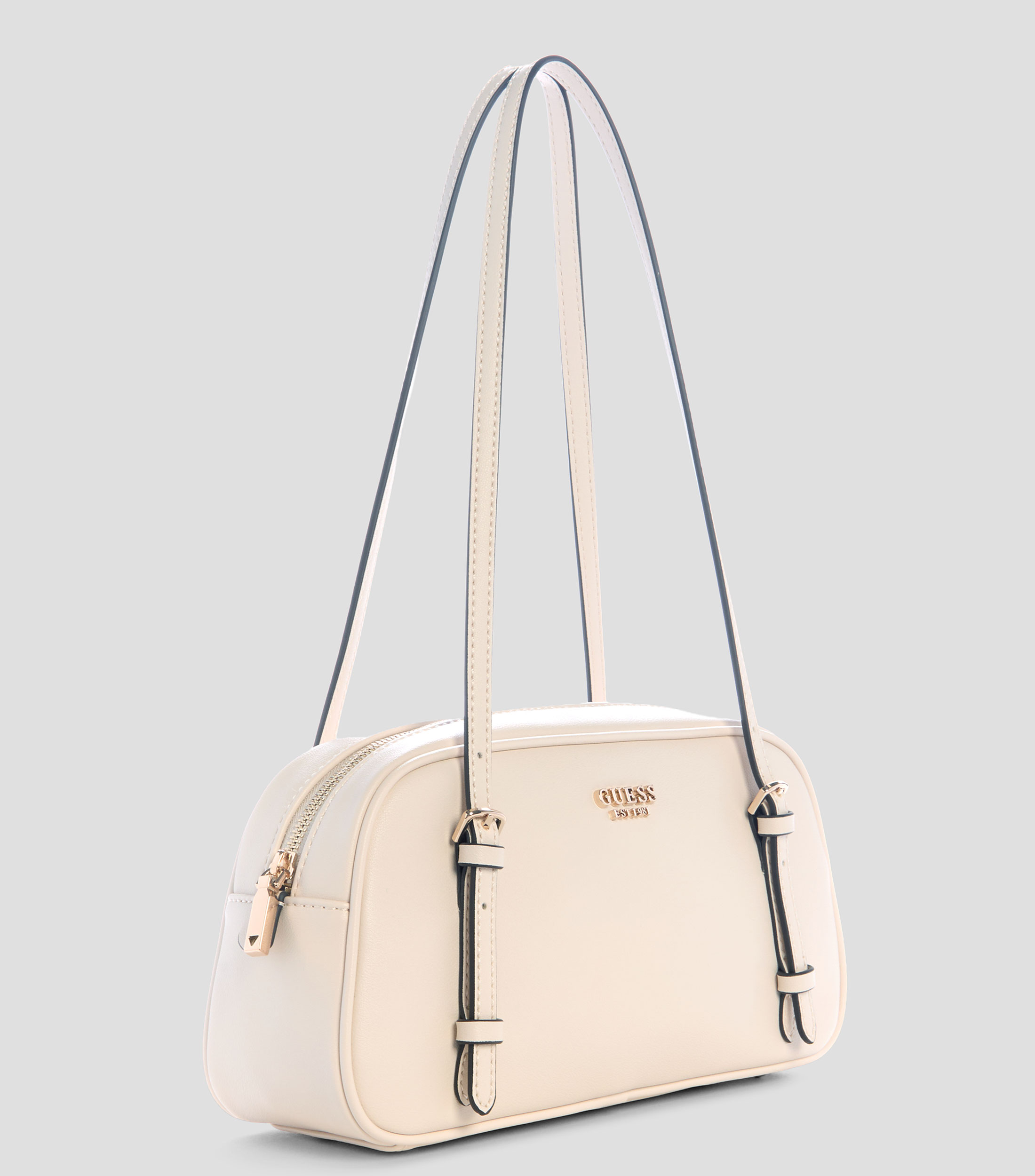 Bolsa satchel lisa con detalle texturizado Mujer