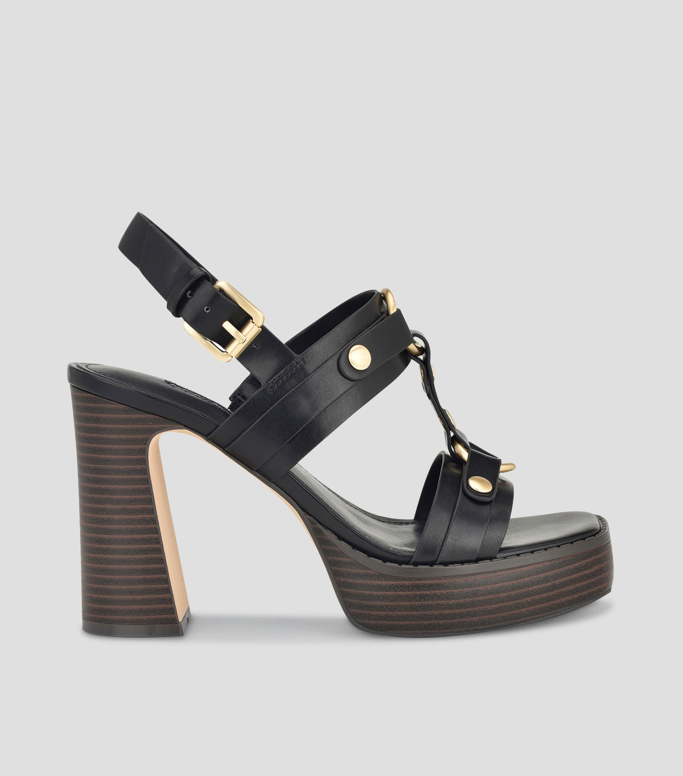 Nine West Divas Tacón Chanclas Negras En Chanclas Nine West Divas