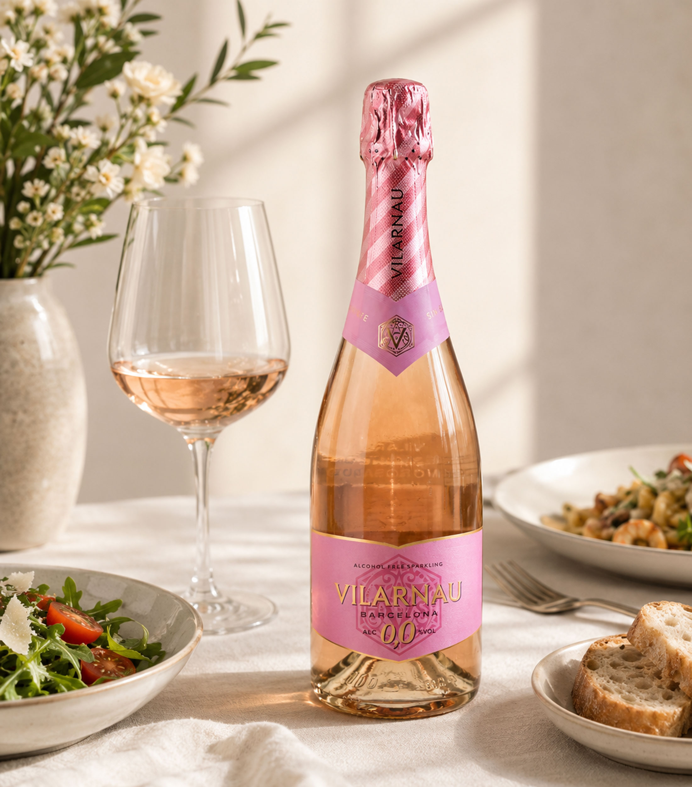 Vino rosado ensamble Vilarnau sin alcohol, España, 750 ml