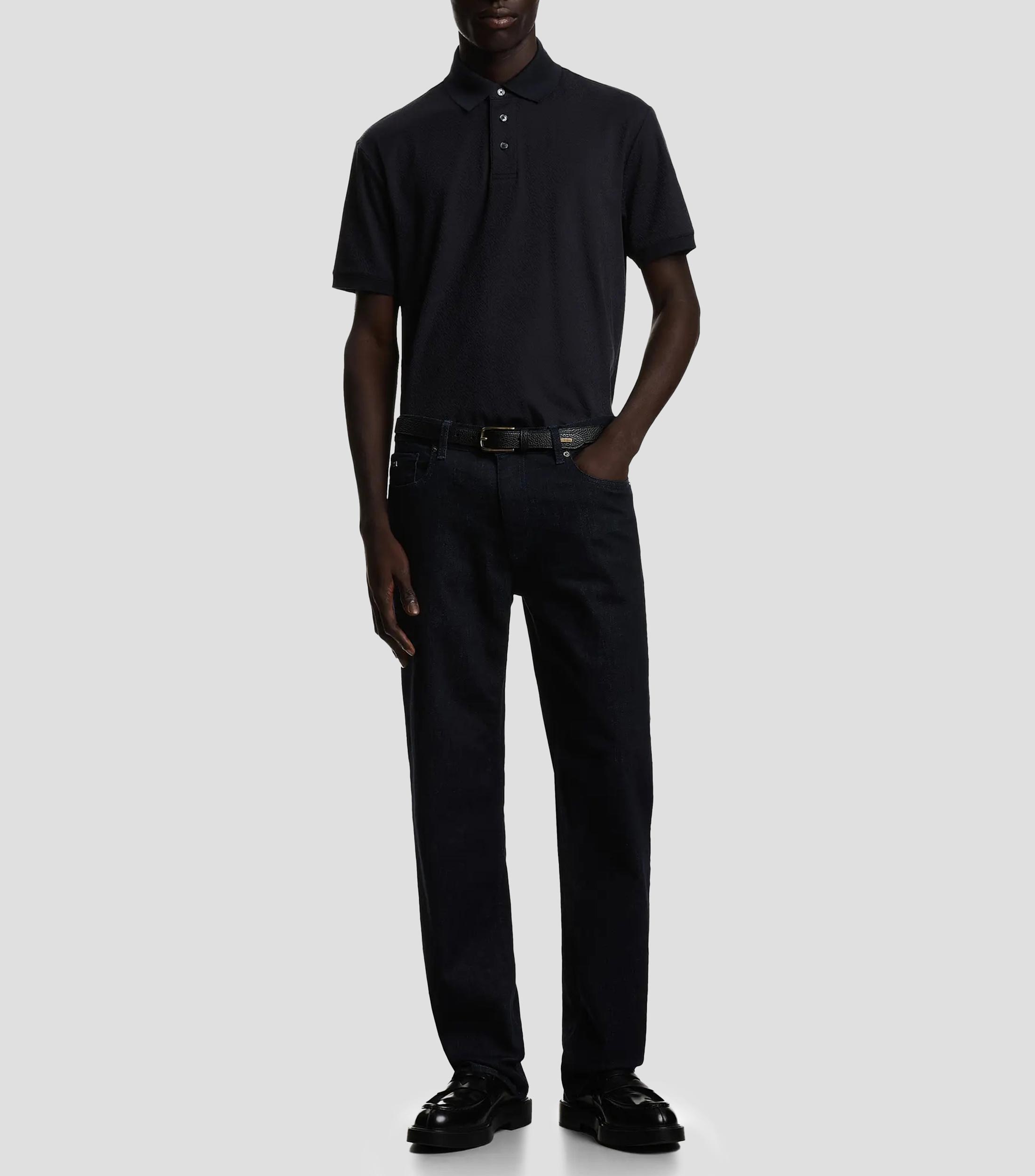 Playera tipo Polo manga corta lisa Hombre