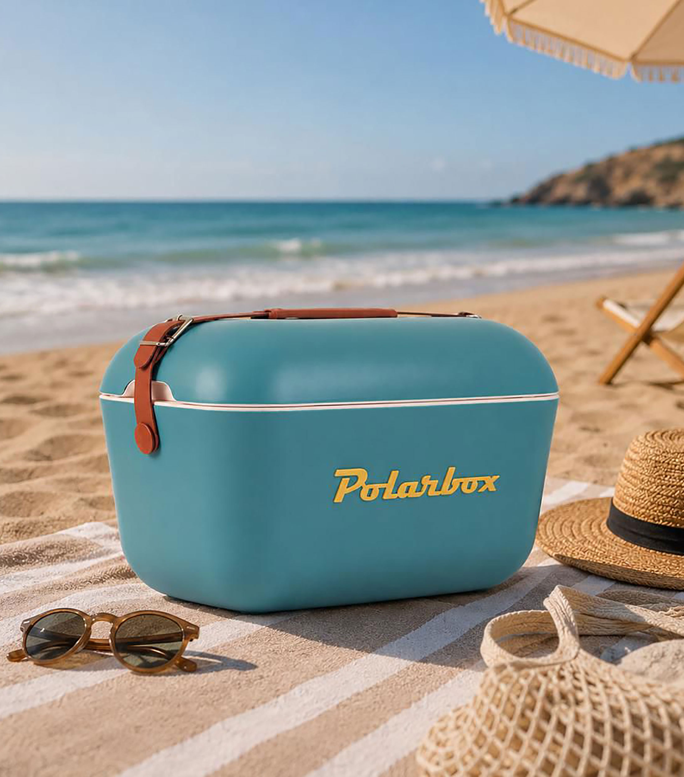 Hielera Portátil Azul y Mostaza Classic 20 L