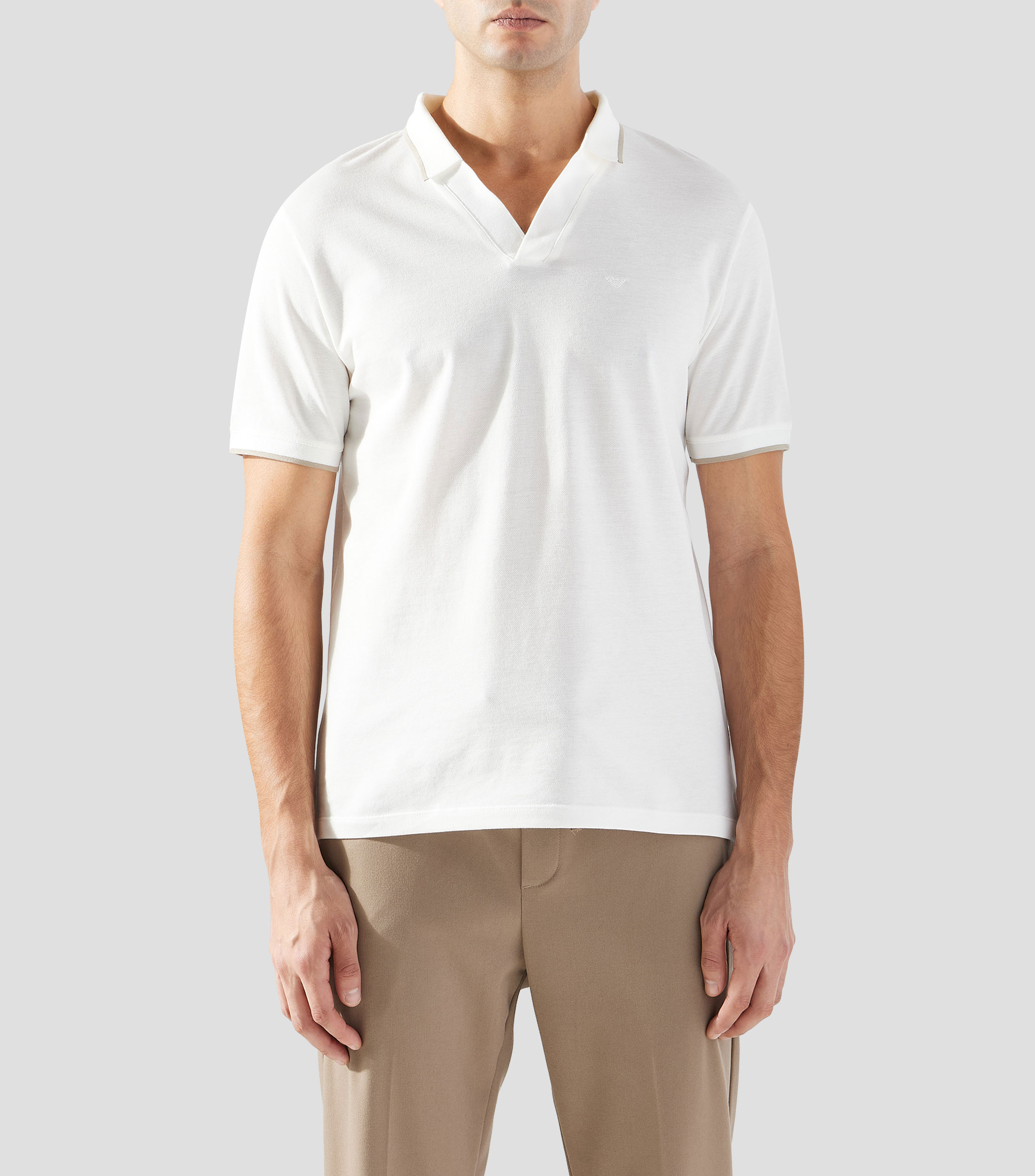 Playera tipo polo manga corta lisa Hombre
