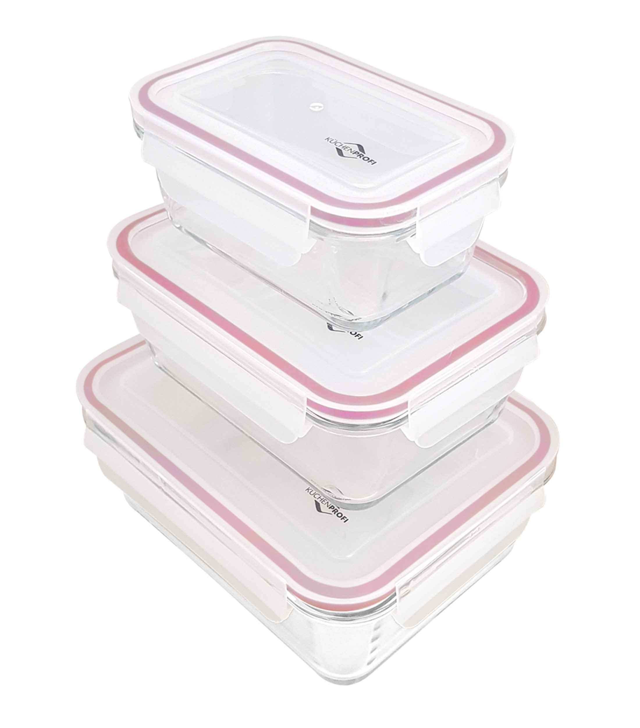 Set 3 Contenedores para Alimento Transparente
