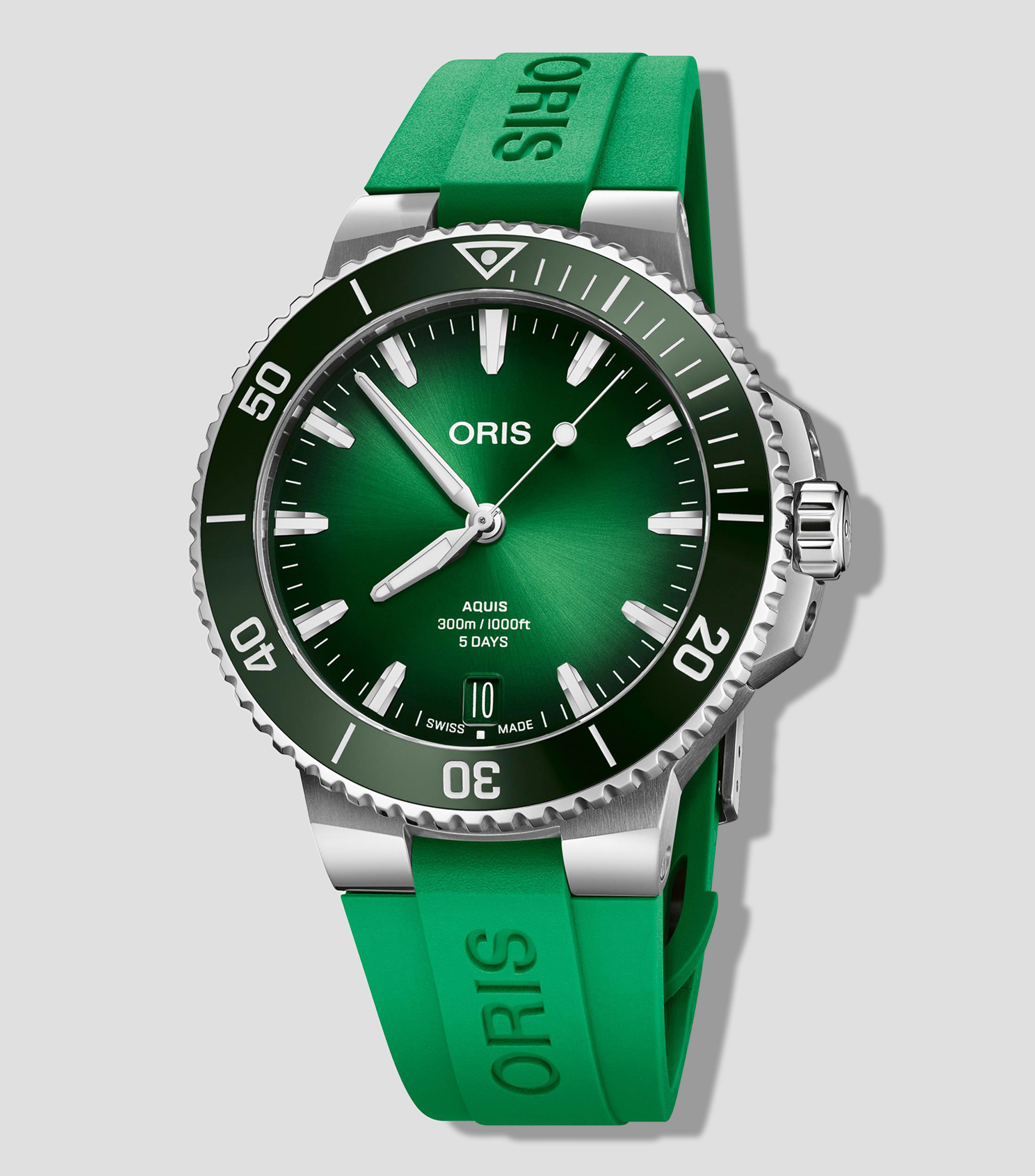 Reloj para Hombre Deportivo Plateado, Verde