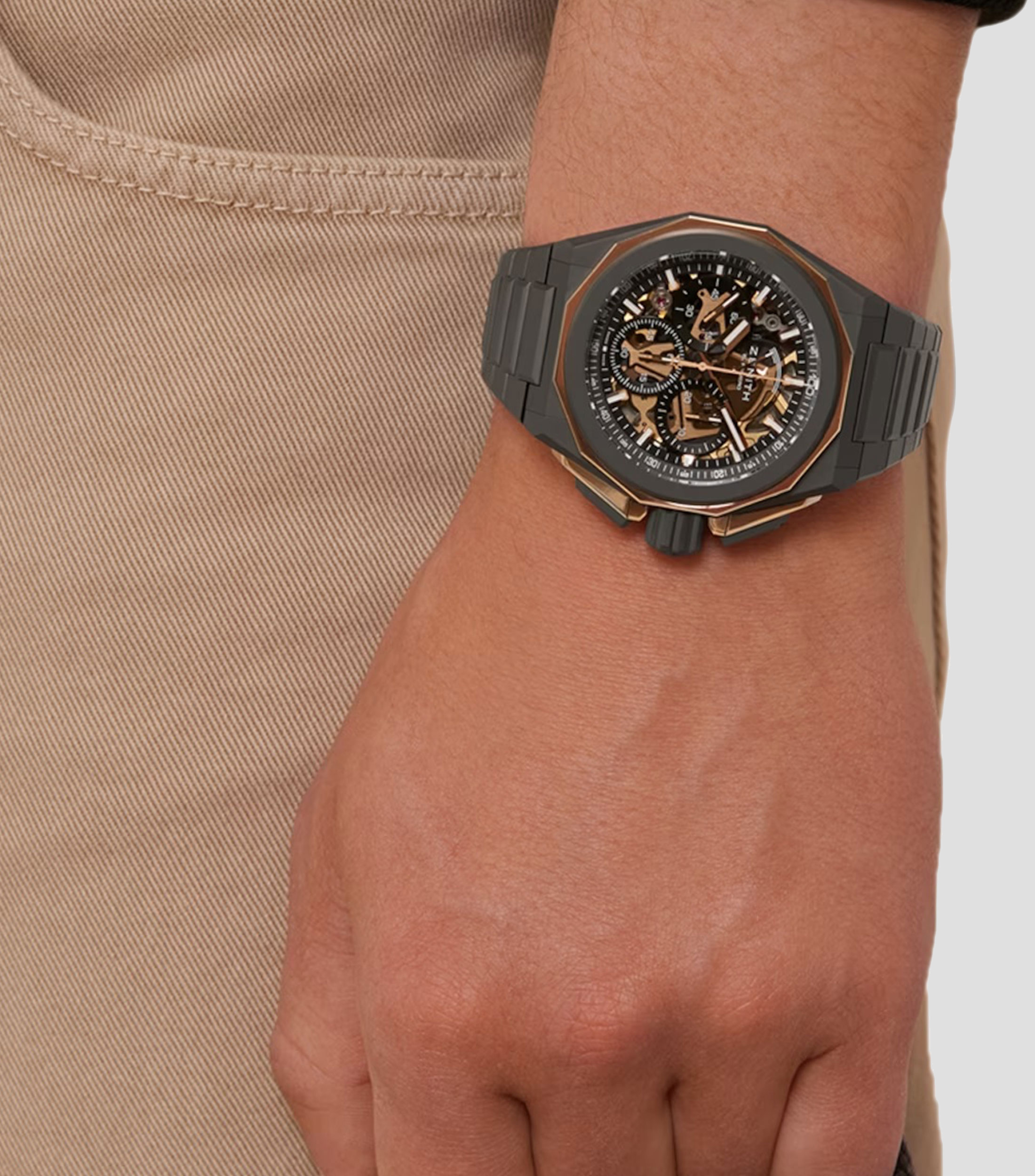Reloj para Hombre Defy casual gris, oro rosa