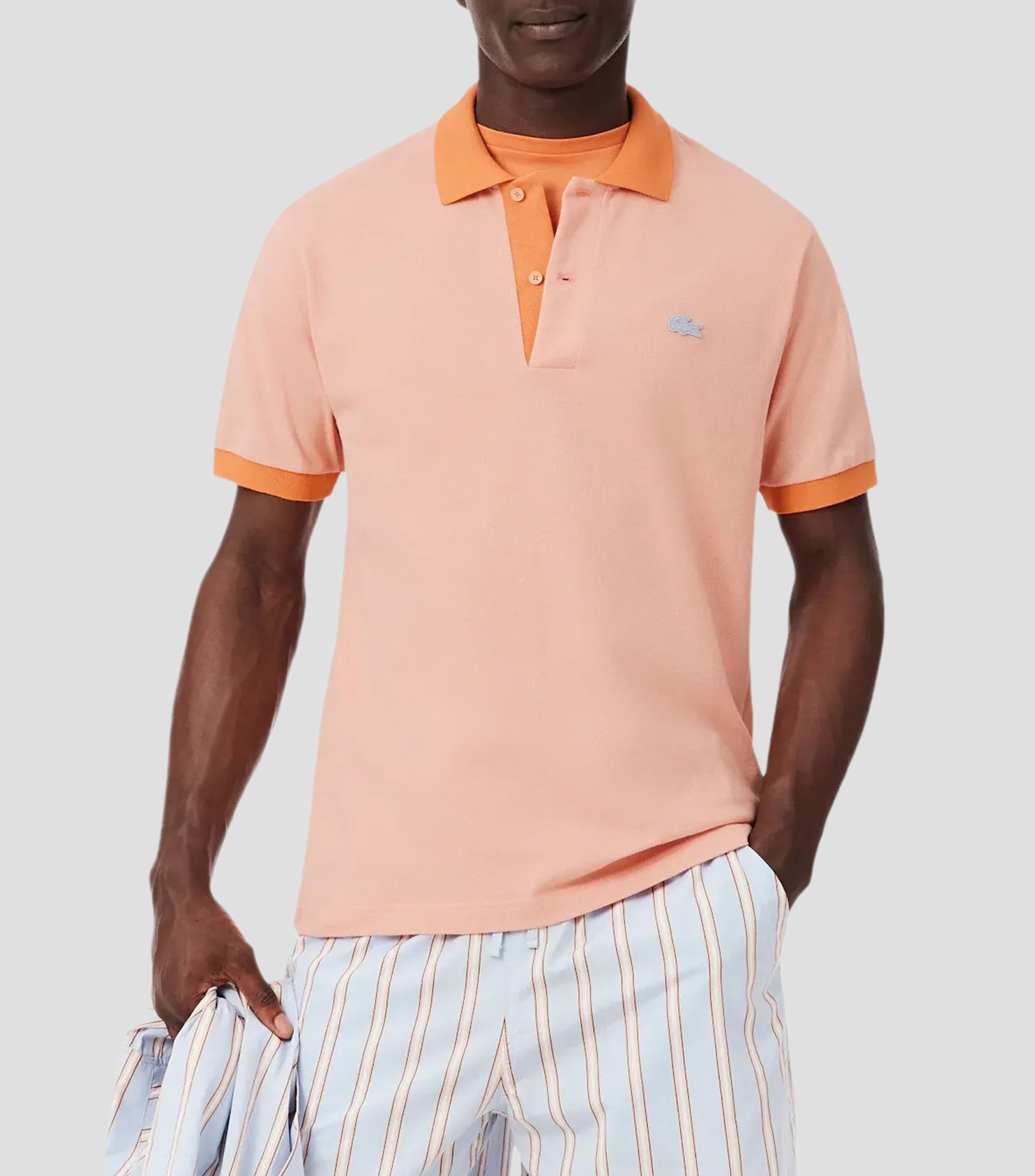 Playera tipo polo manga corta lisa Hombre