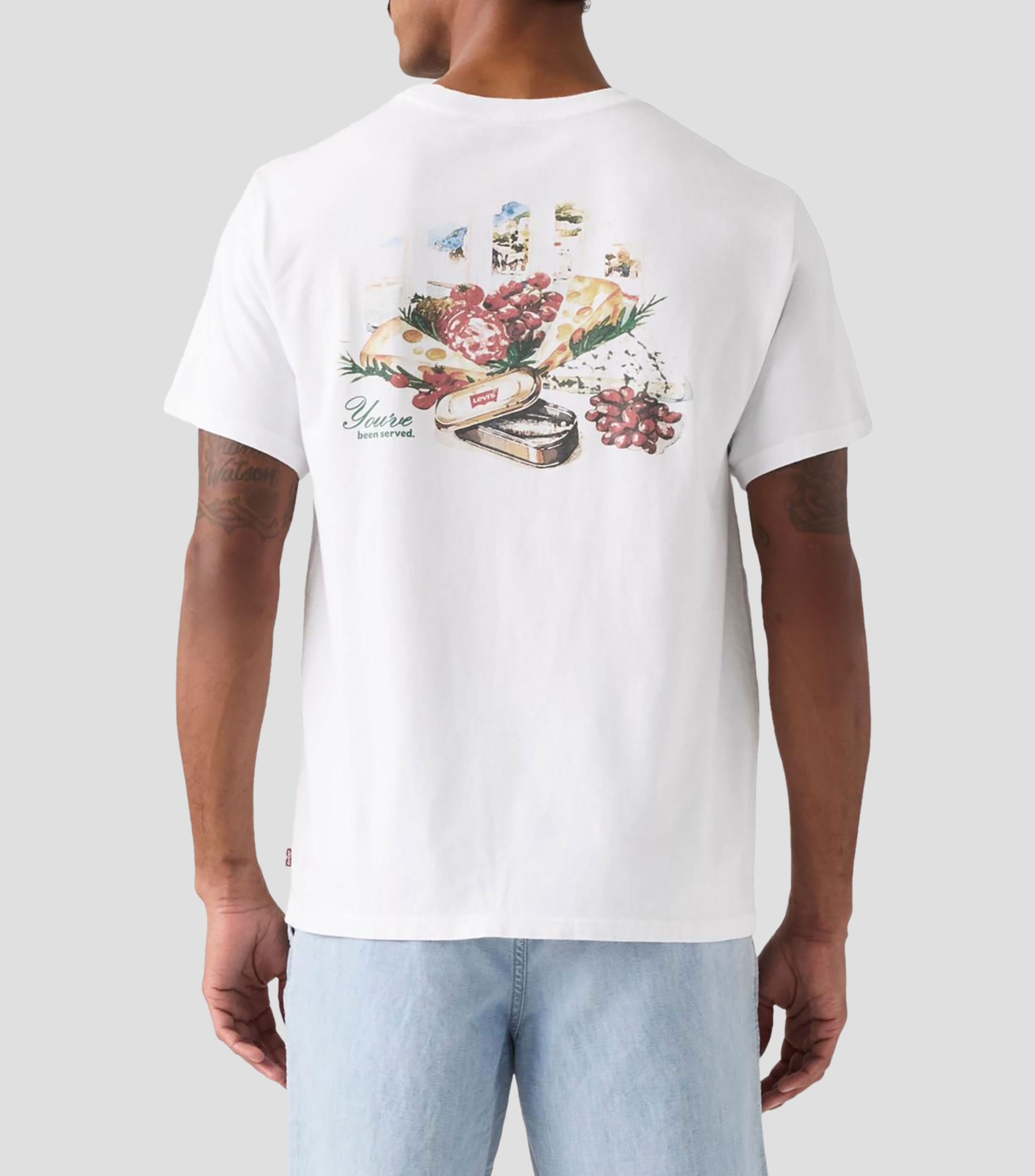 Playera cuello redondo manga corta estampada Hombre